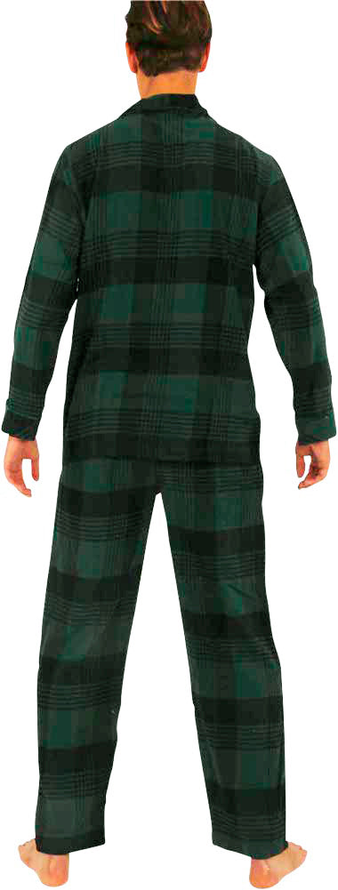 Norty Mens Cotton Poly Blend Yarn Flannel Pajama Lounge Sleep Sets
