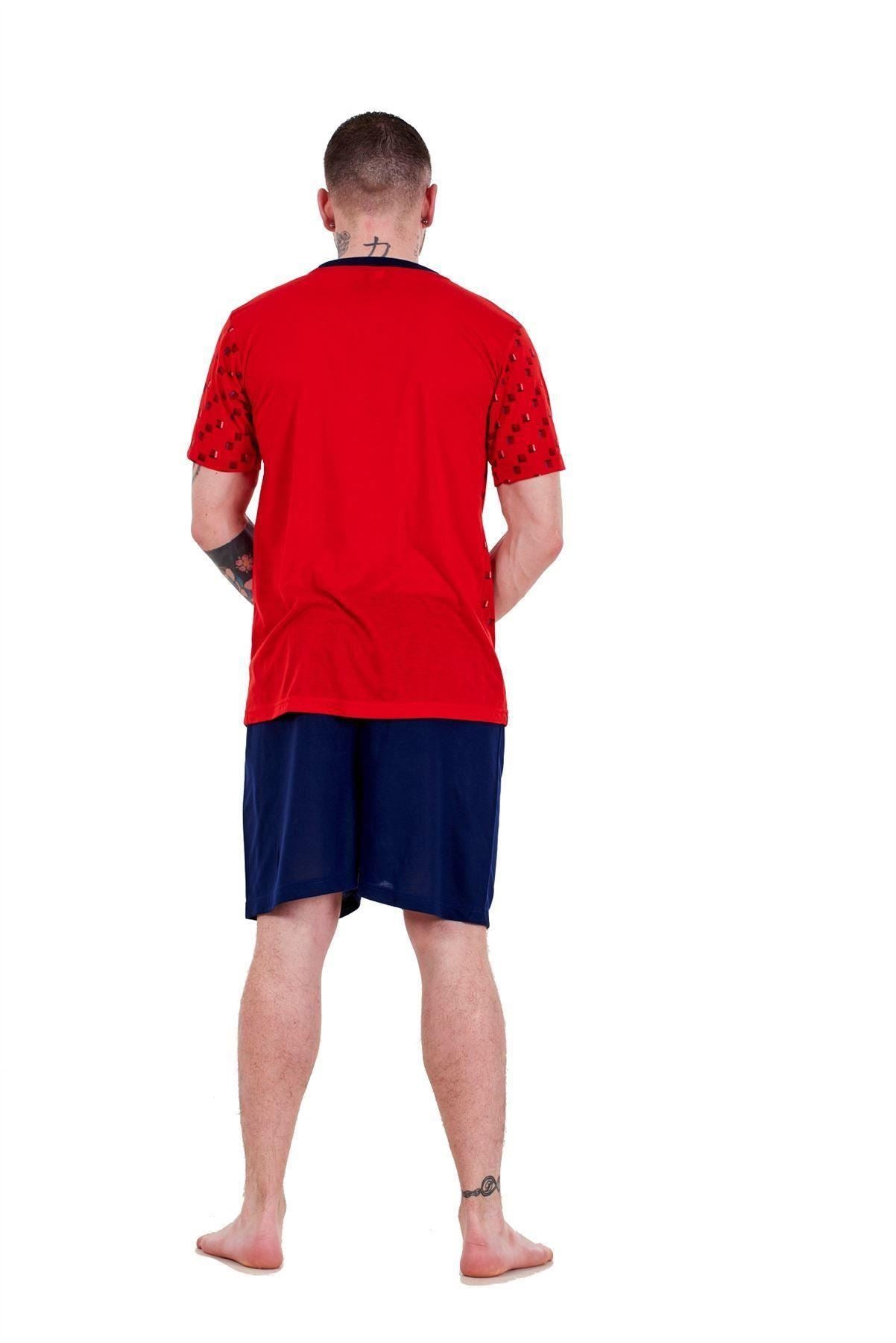 Men's Short Sleeve T-Shirt & Shorts Lounge Set Nightwear PJs M to XXL