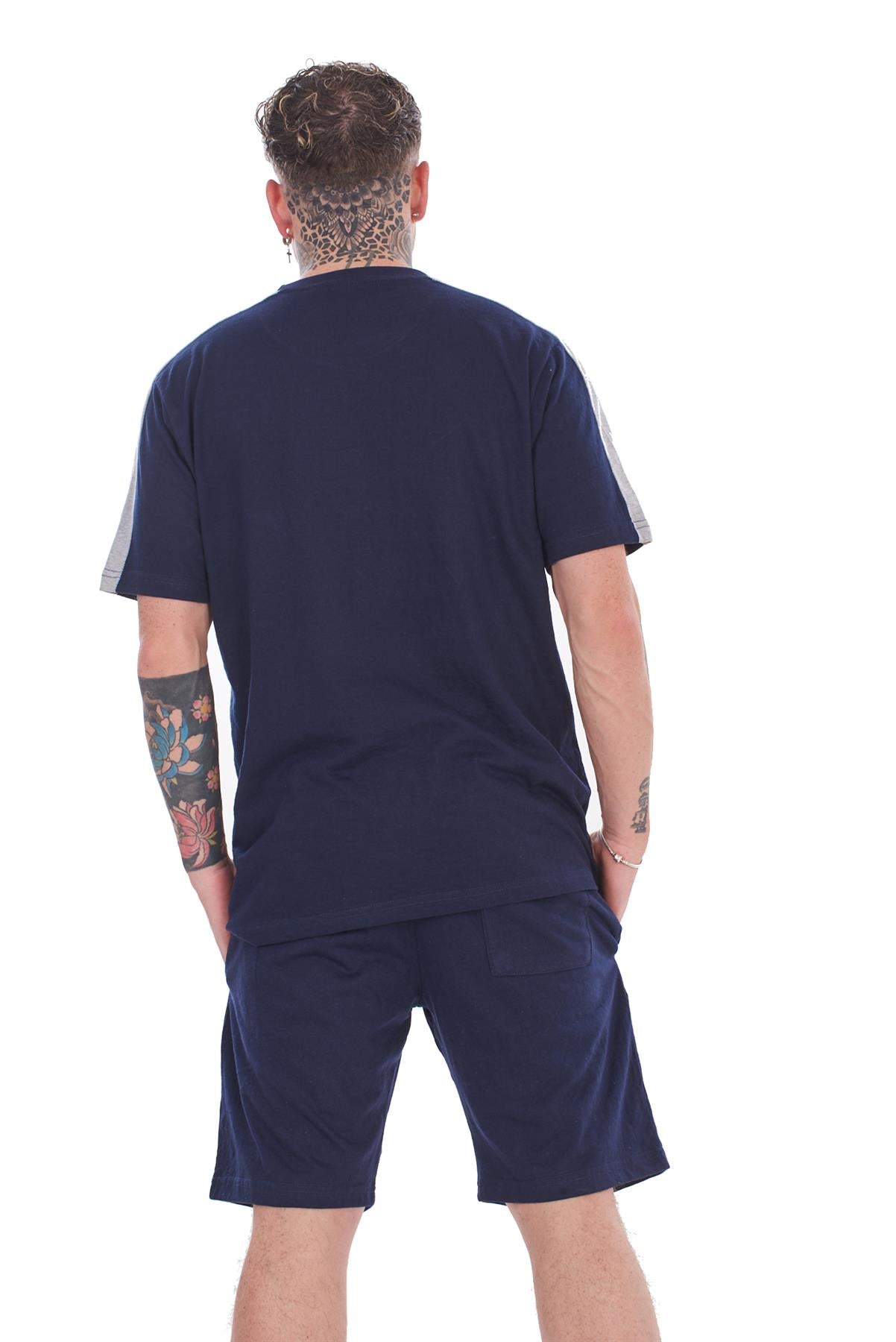 Mens Summer Tracksuit Set T-Shirt & Shorts 2 Piece Lounge Gym Outfit S-XXL