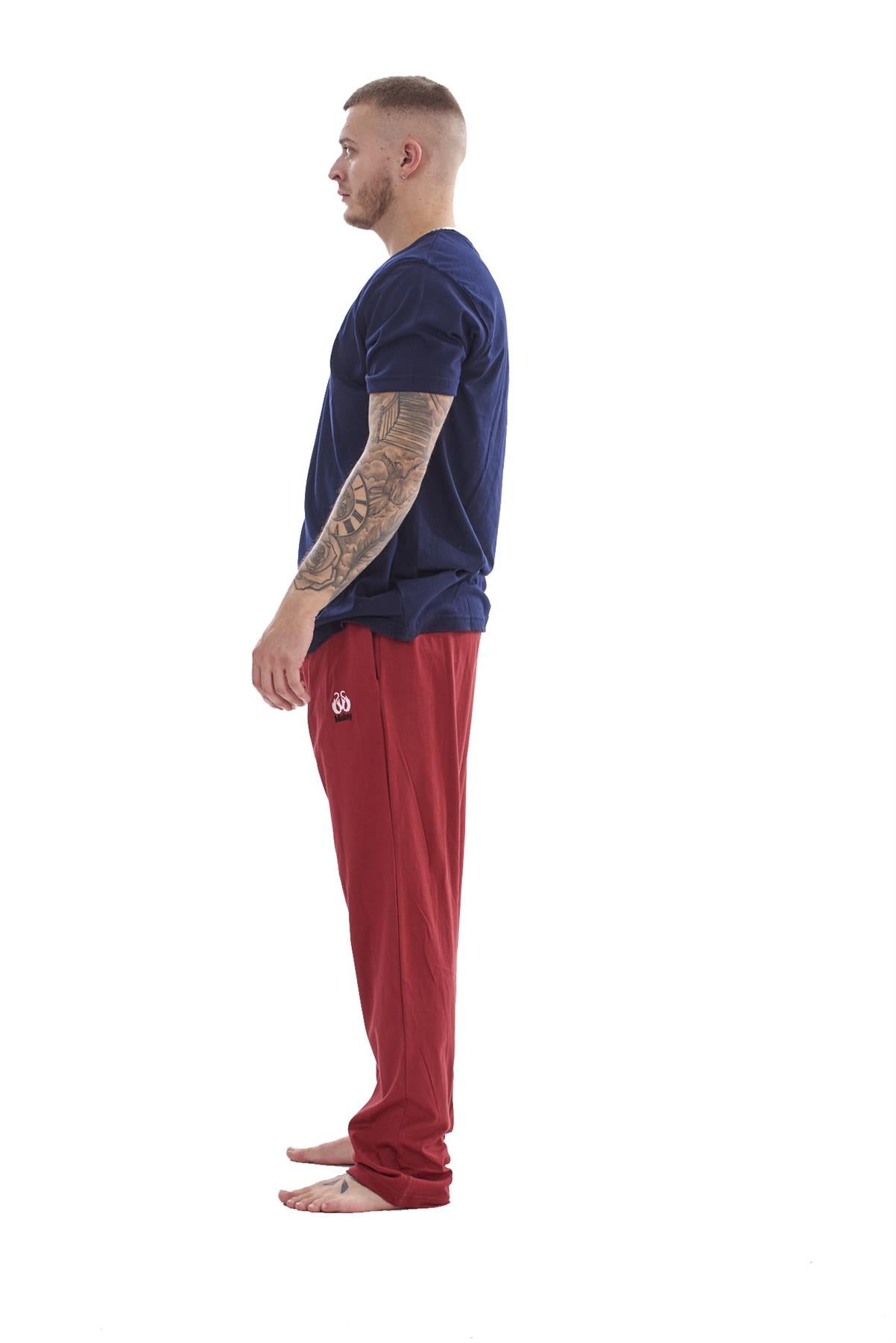 Mens Cotton Pyjama Set Jersey Top Pants Lightweight Loungewear Nightwear M-XXL