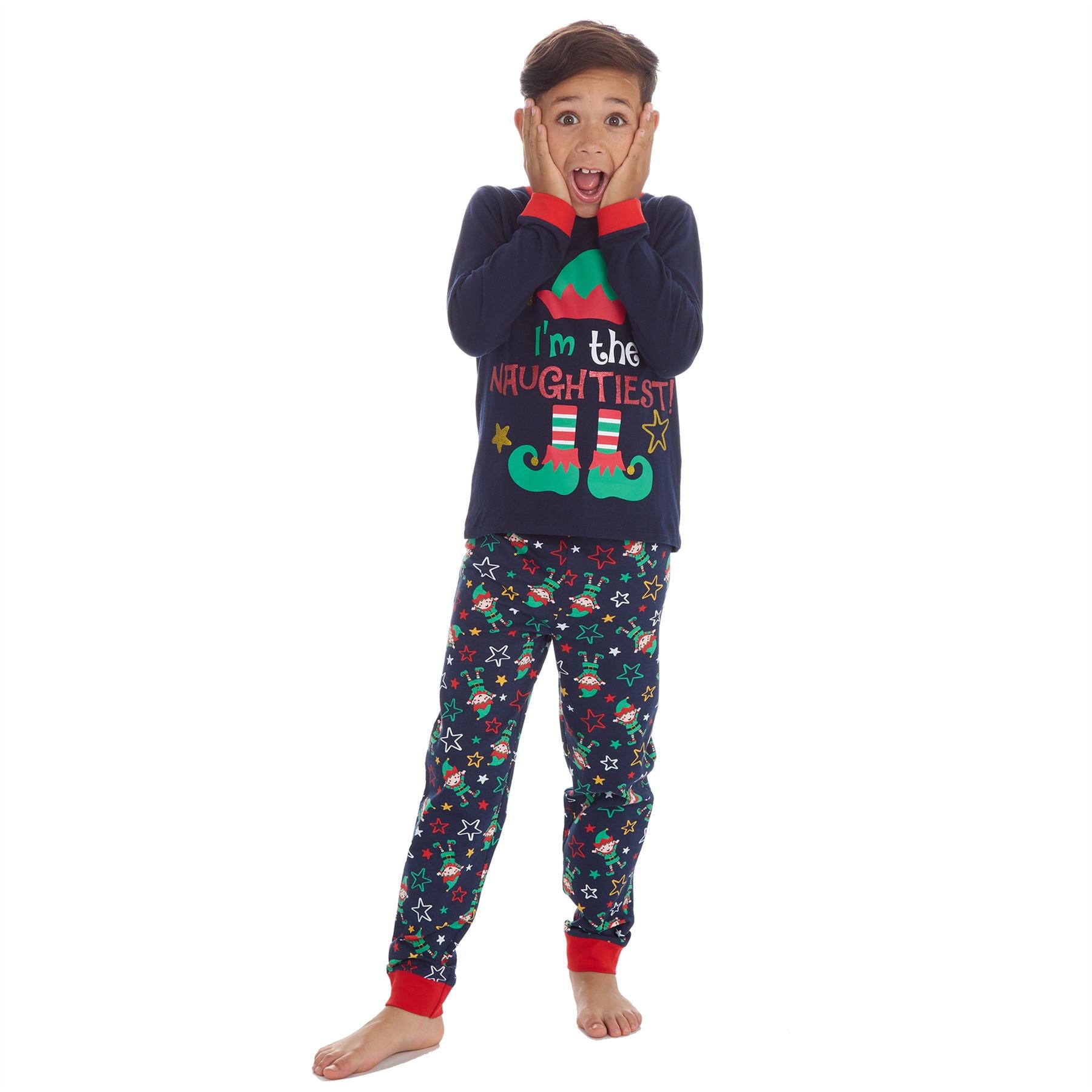 Family Matching Christmas Cotton Long Sleeve Pyjamas PJs His And Hers Pyjama Set