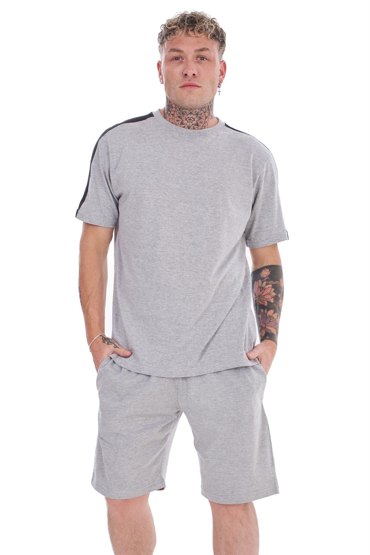 Mens Summer Tracksuit Set T-Shirt & Shorts 2 Piece Lounge Gym Outfit S-XXL