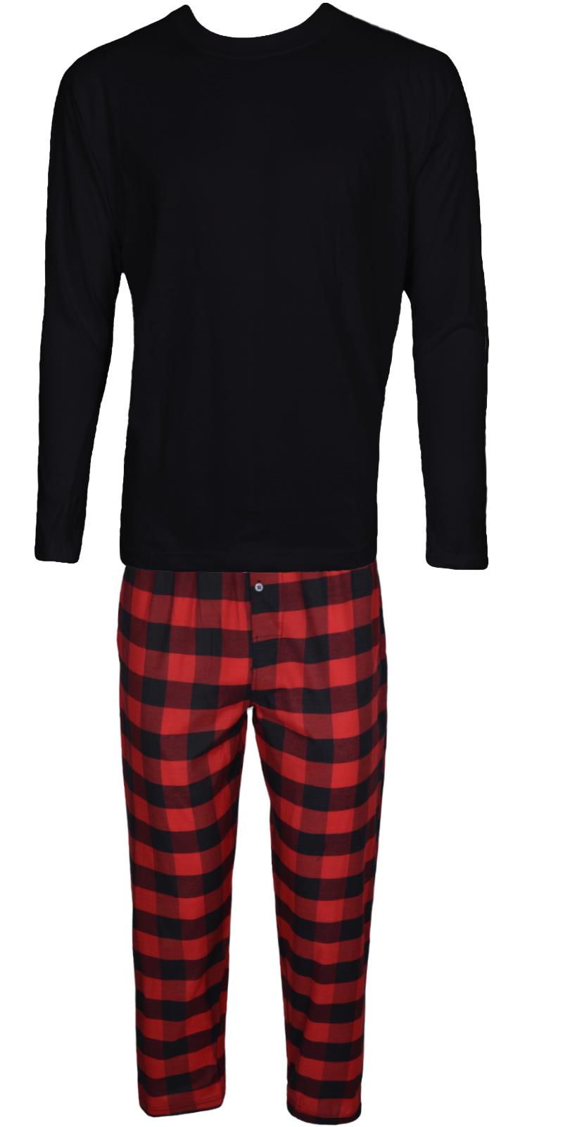 Mens Pyjamas Set Short Long Sleeve Two Piece TShirt Lounge Trouser PJ Nightwear