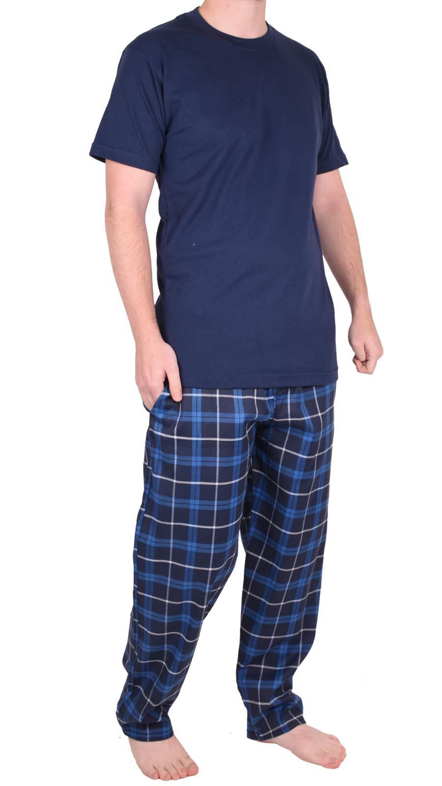 Mens Pyjamas Set Long Sleeve Nightwear Loungewear Pjs Lounge Wear T-shirt Pants