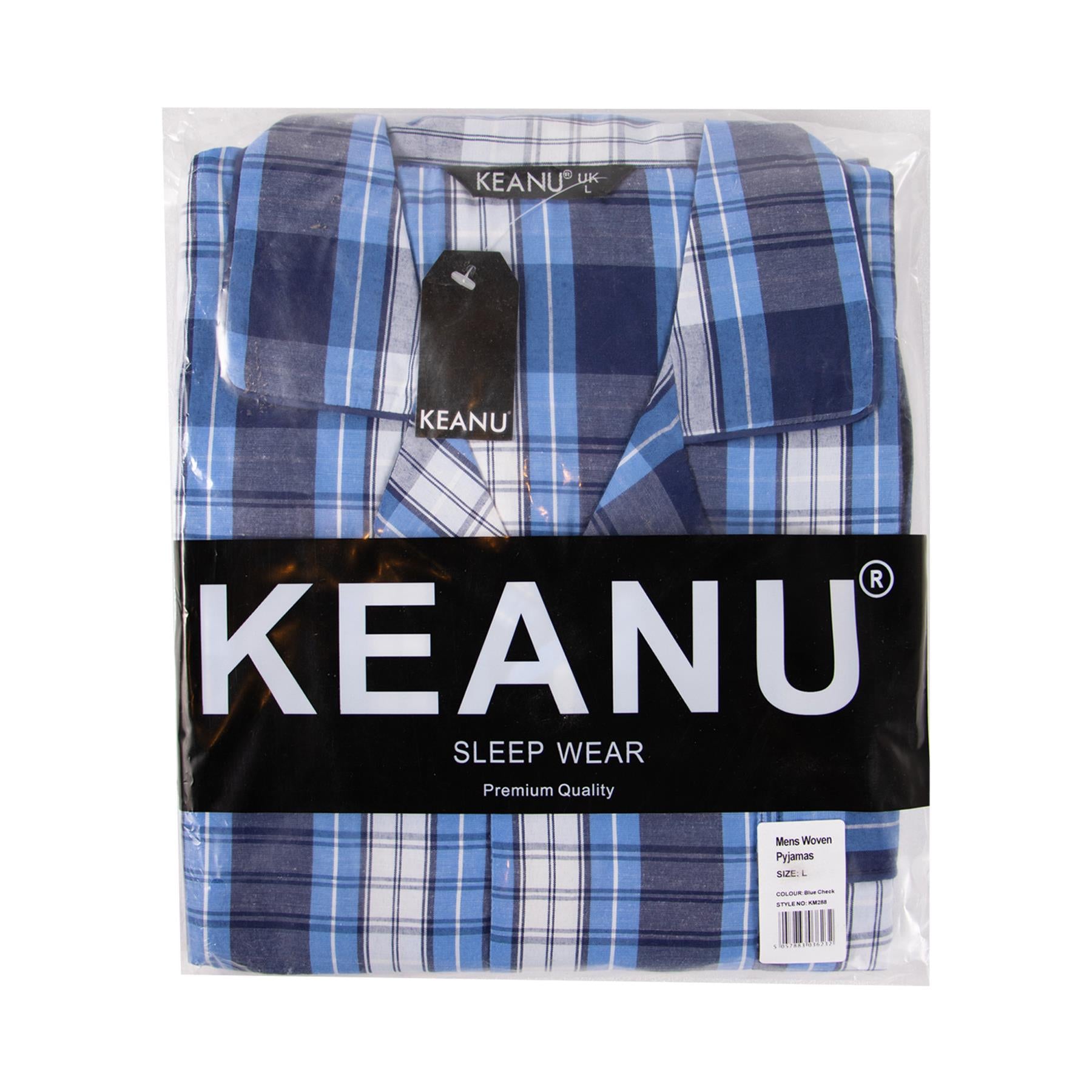 Mens  Oxford Woven Polycotton Plain Pyjama Set Nightwear Sizes S - 2XL