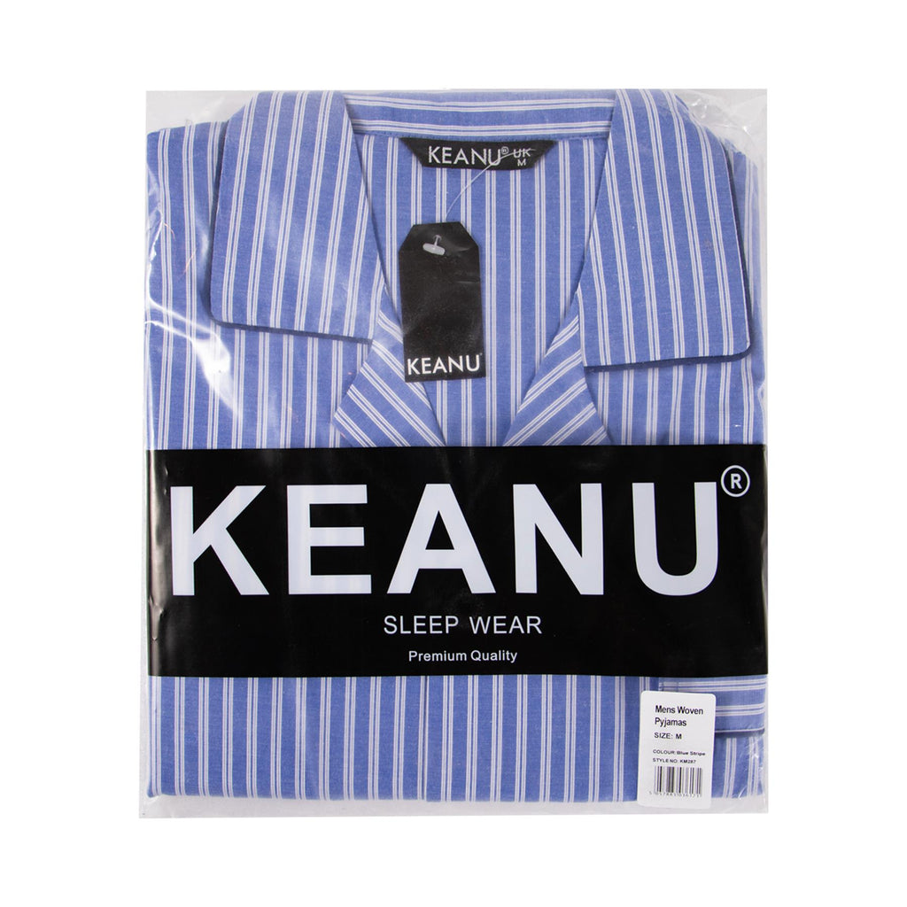 Mens  Oxford Woven Polycotton Plain Pyjama Set Nightwear Sizes S - 2XL
