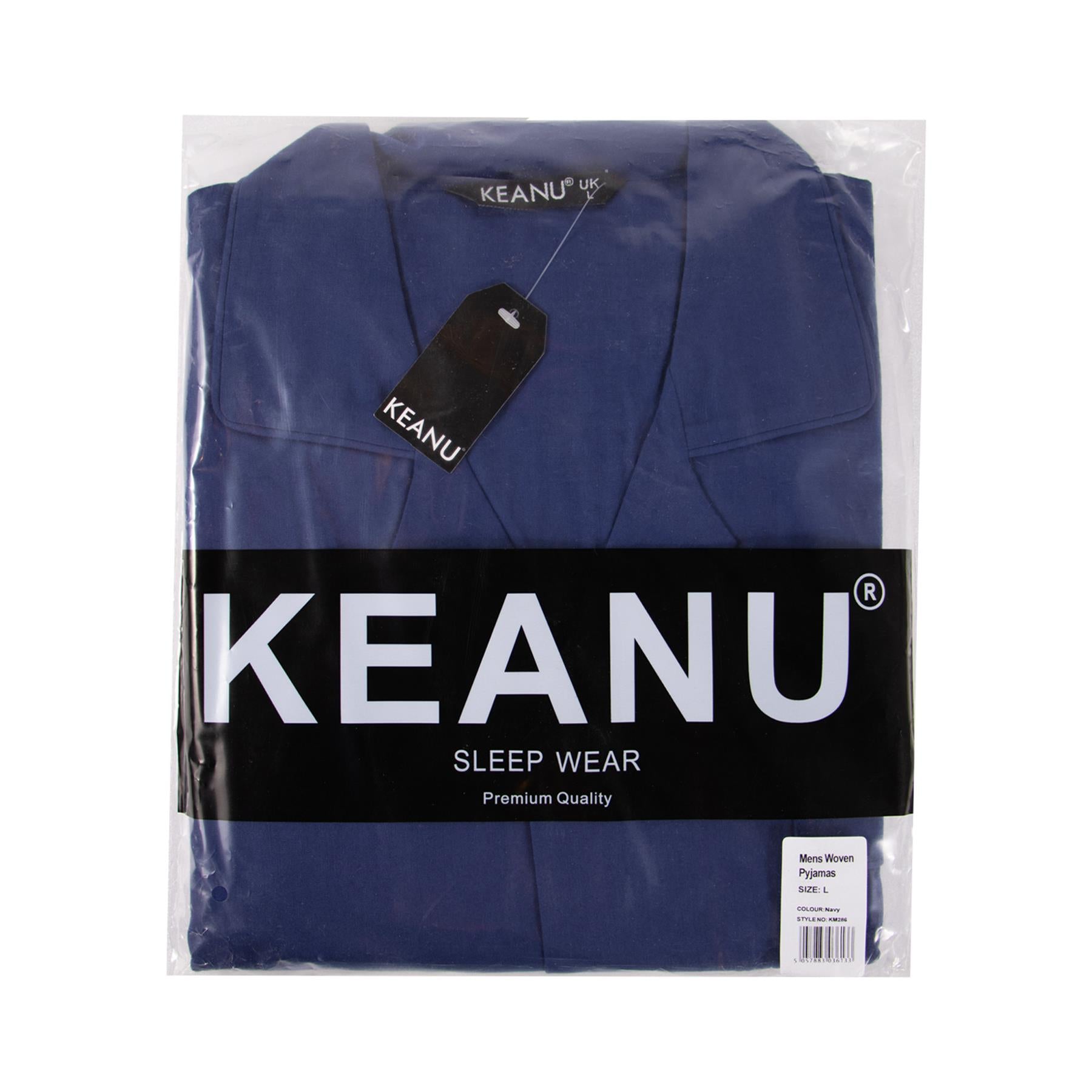 Mens  Oxford Woven Polycotton Plain Pyjama Set Nightwear Sizes S - 2XL