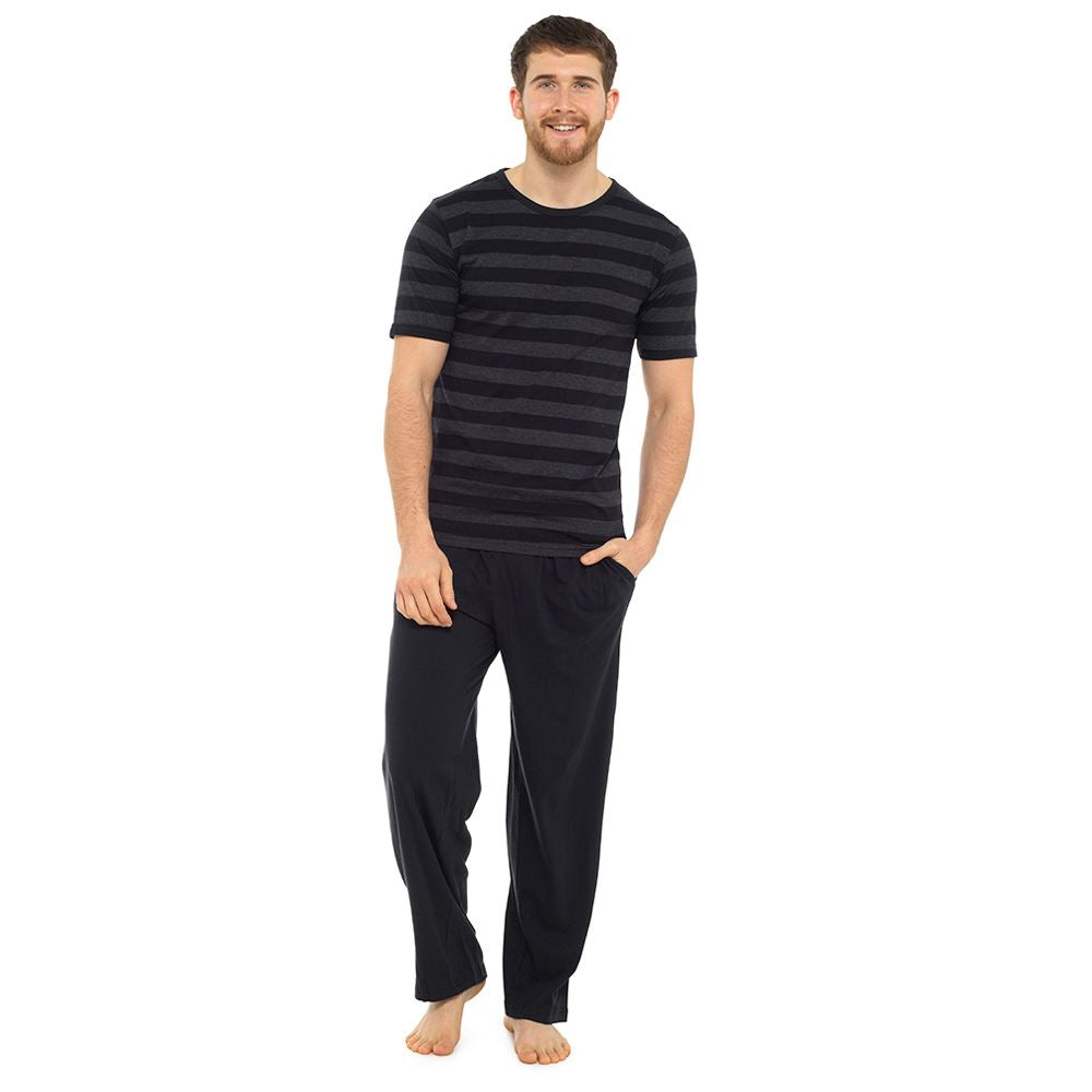 Mens Boys Cotton Pyjamas Short/Long Sleeve Nightwear Pyjama Set PJs Size M-XXL
