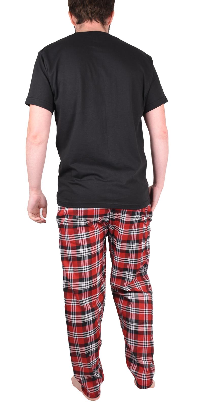 Mens Pyjamas Set Long Sleeve Nightwear Loungewear Pjs Lounge Wear T-shirt Pants