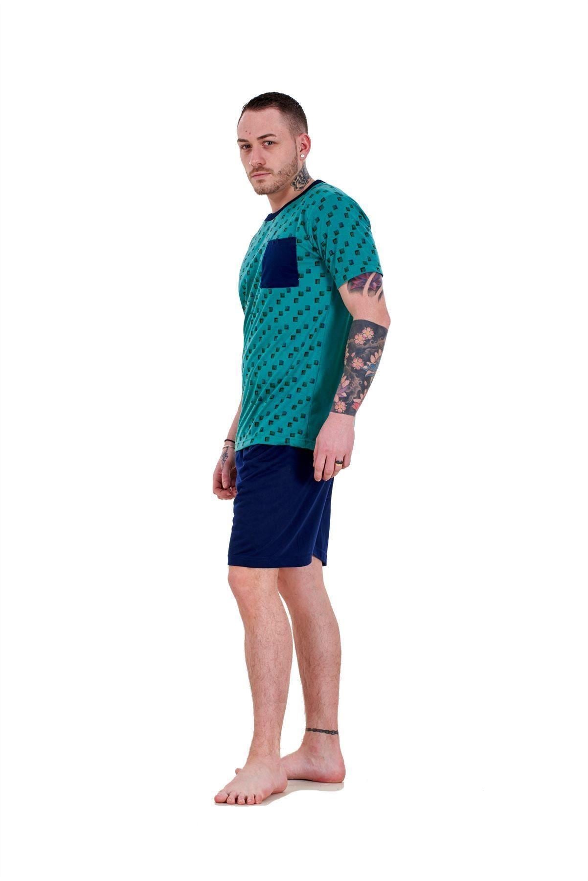 Men's Short Sleeve T-Shirt & Shorts Lounge Set Nightwear PJs M to XXL