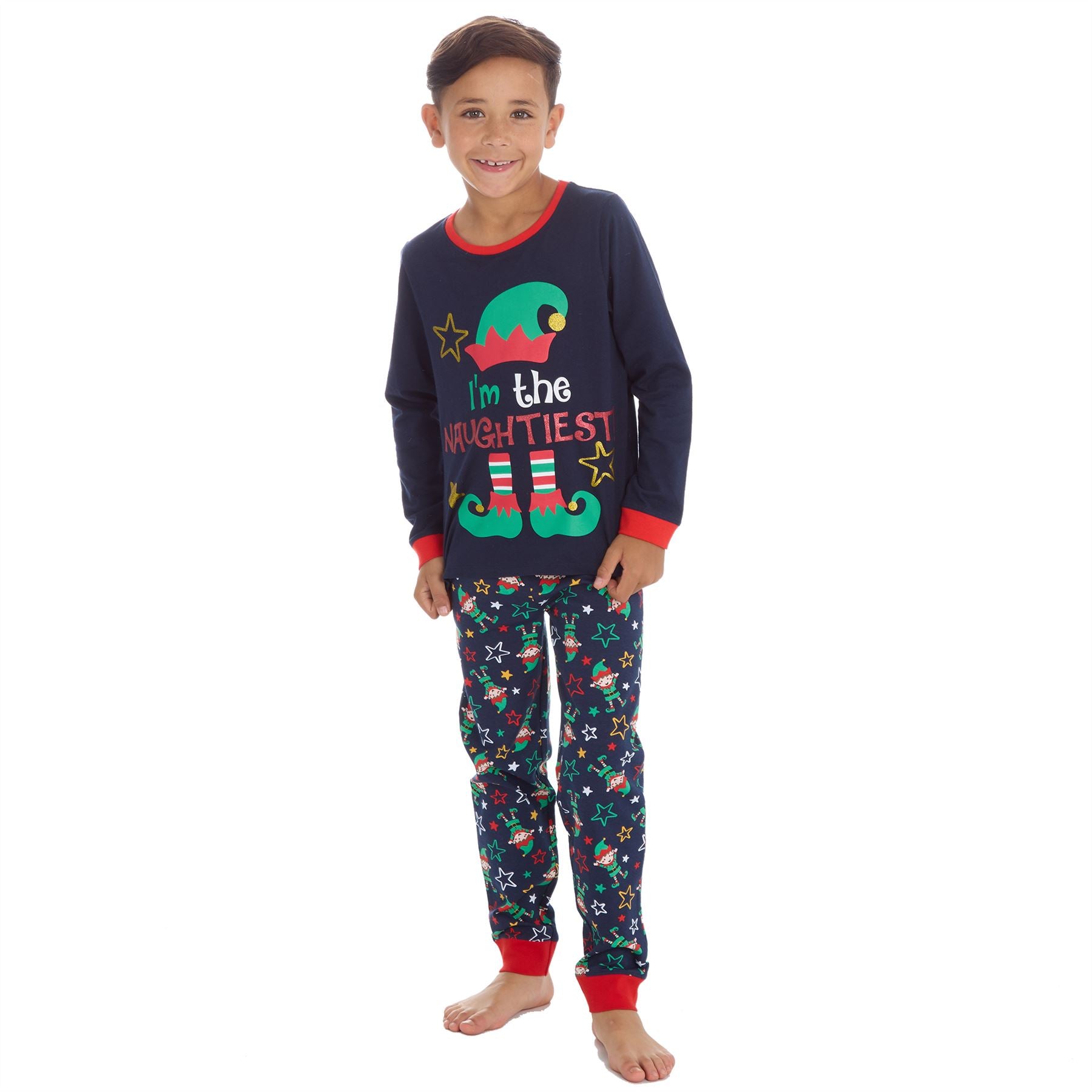 Family Matching Christmas Cotton Long Sleeve Pyjamas PJs His And Hers Pyjama Set