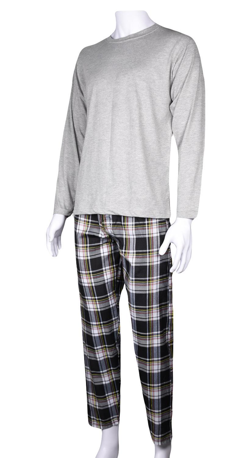 Mens Pyjamas Set Short Long Sleeve Two Piece TShirt Lounge Trouser PJ Nightwear