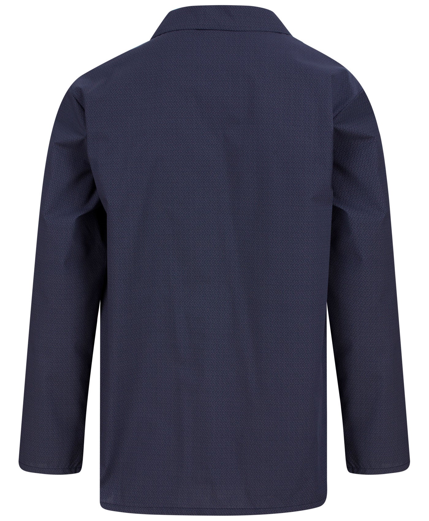 Walker Reid Mens Navy Geometric Leaf Pyjamas Traditional Long Sleeve Button PJs