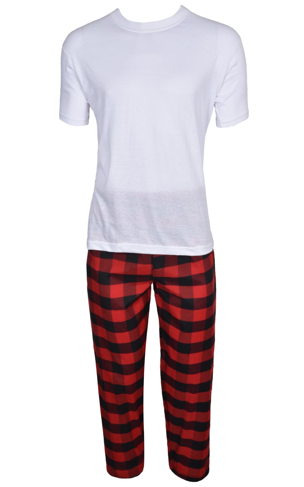 Mens Pyjamas Set Short Long Sleeve Two Piece TShirt Lounge Trouser PJ Nightwear