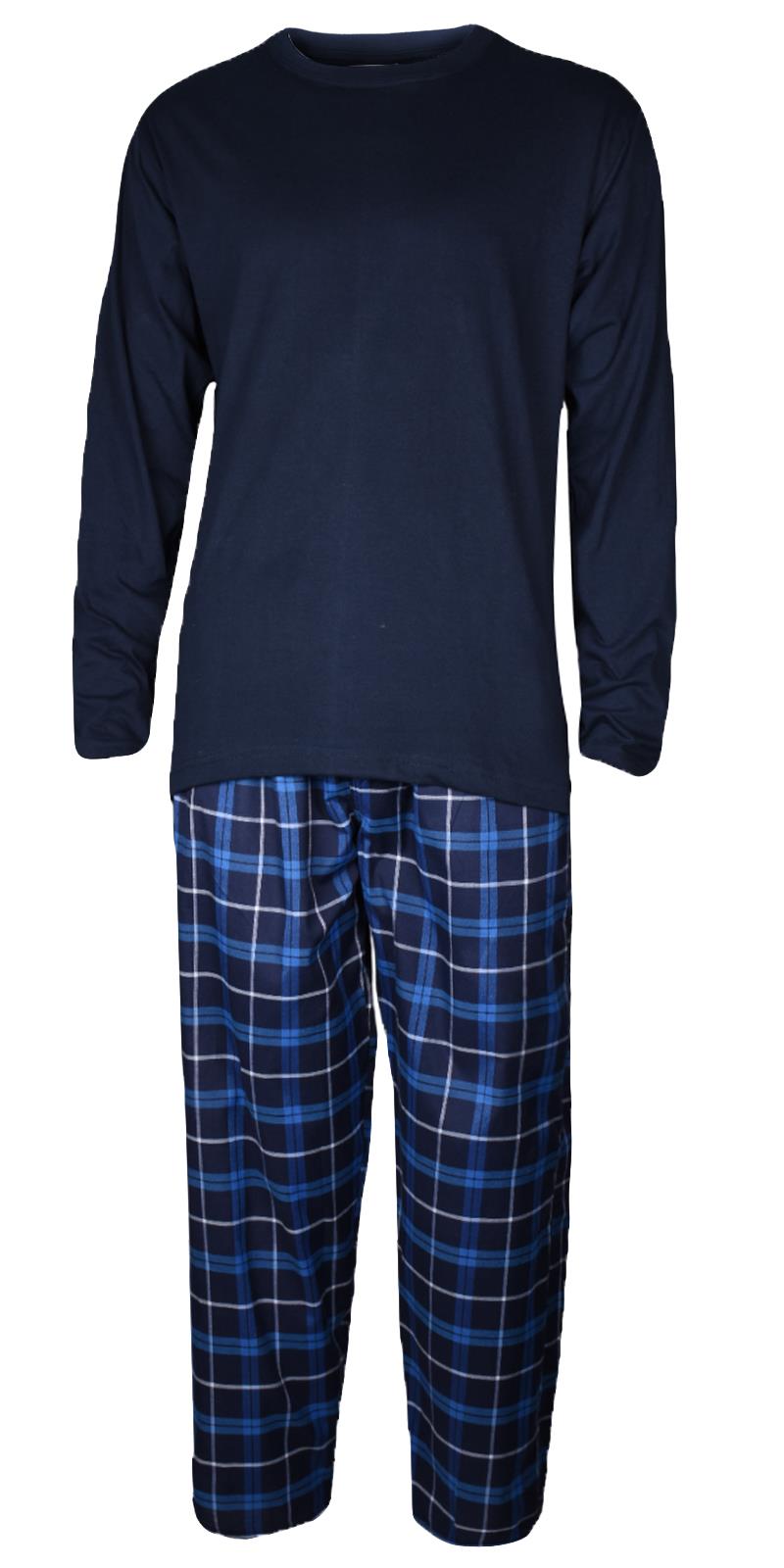 Mens Pyjamas Set Long Sleeve Nightwear Loungewear Pjs Lounge Wear T-shirt Pants