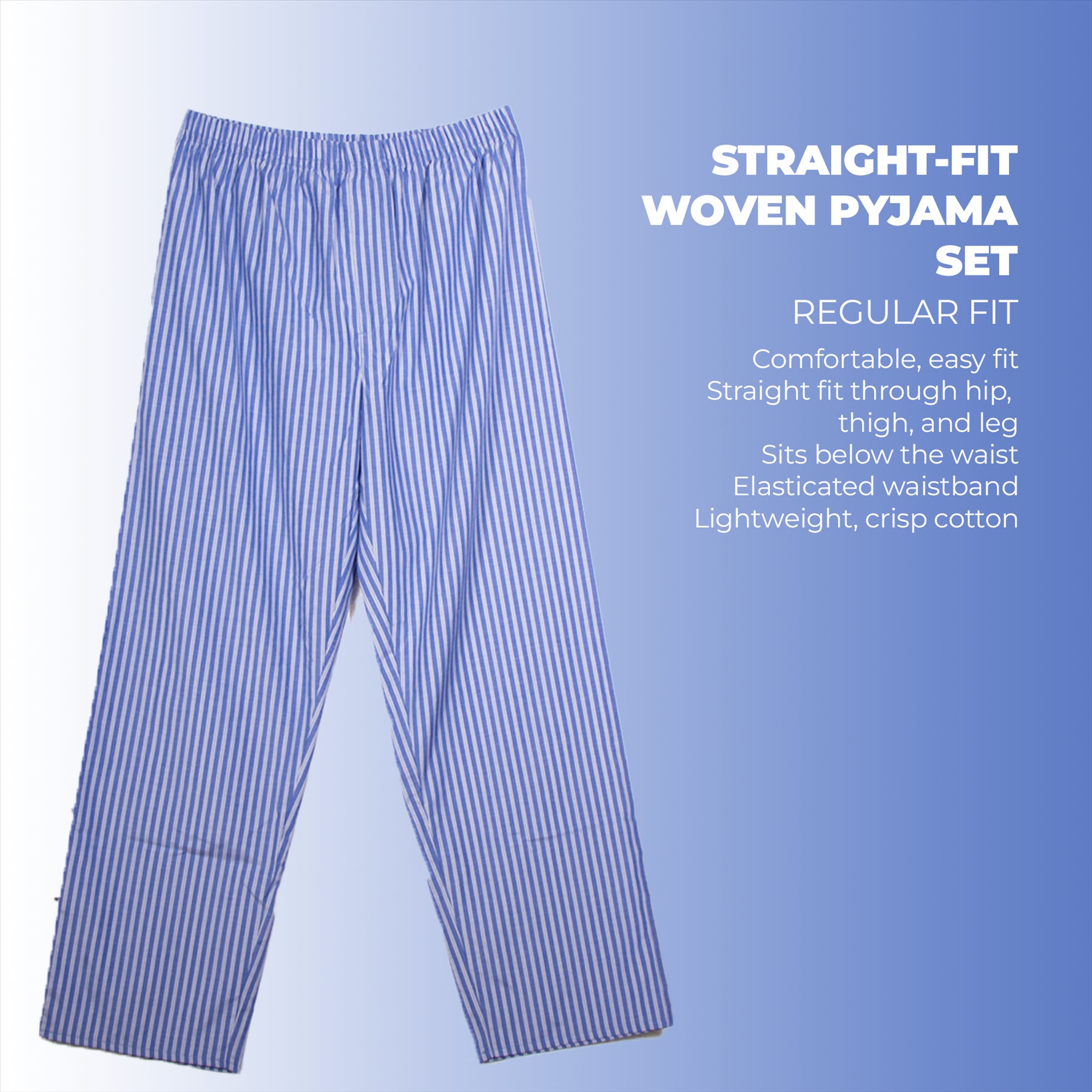 Mens  Oxford Woven Polycotton Plain Pyjama Set Nightwear Sizes S - 2XL