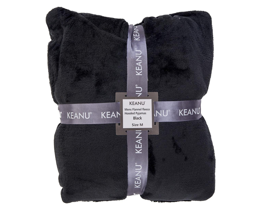 Mens Luxury Flannel Fleece Hooded Pyjamas Twosies Crew Neck Lounge Set Soft Warm