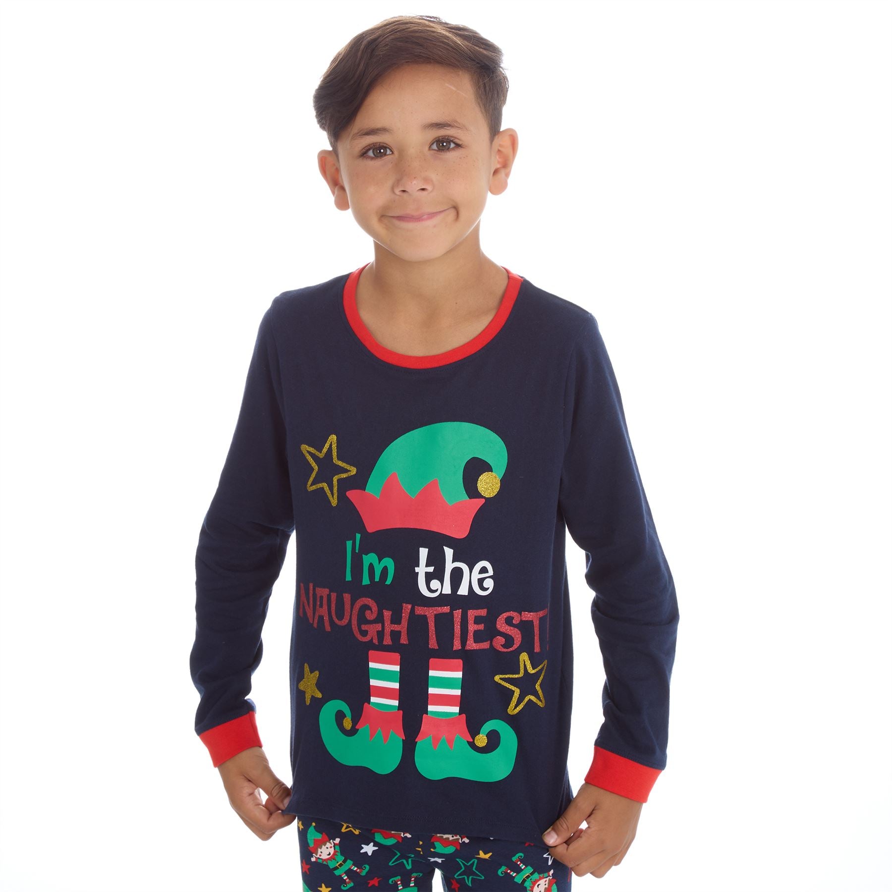 Family Matching Christmas Cotton Long Sleeve Pyjamas PJs His And Hers Pyjama Set