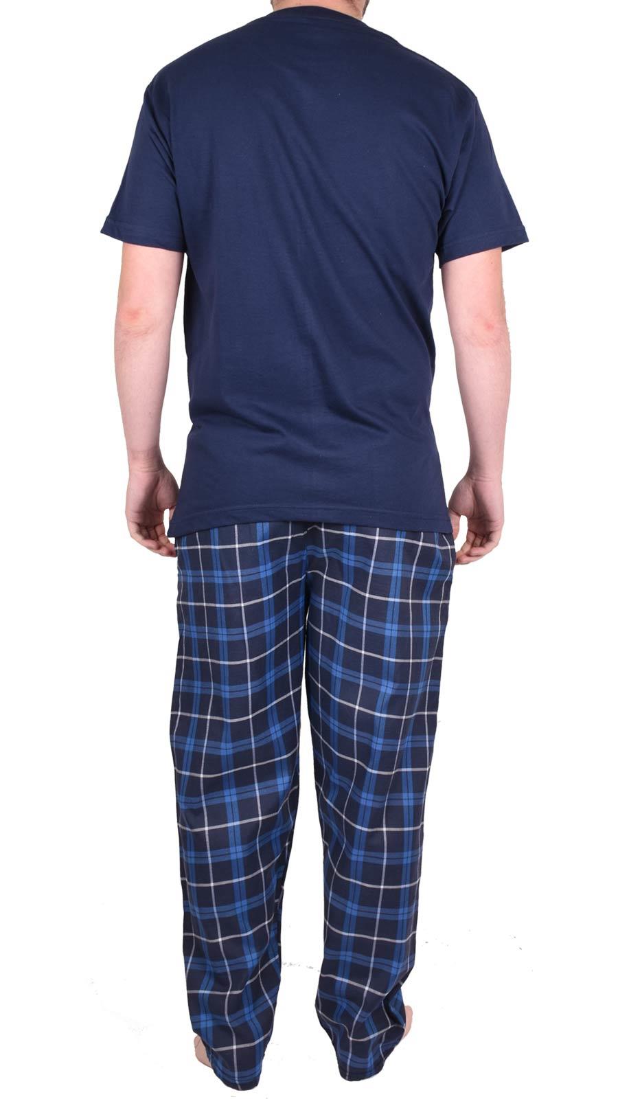 Mens Pyjamas Set Long Sleeve Nightwear Loungewear Pjs Lounge Wear T-shirt Pants