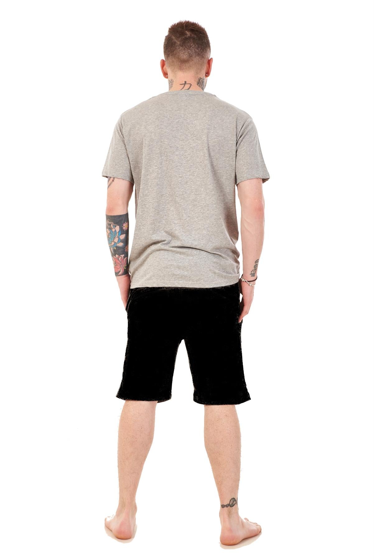 Mens Summer V-Neck T-Shirt & Shorts Set Lounge Gym Casual Tracksuit Outfit