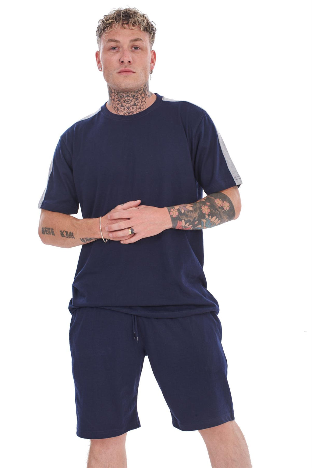 Mens Summer Tracksuit Set T-Shirt & Shorts 2 Piece Lounge Gym Outfit S-XXL