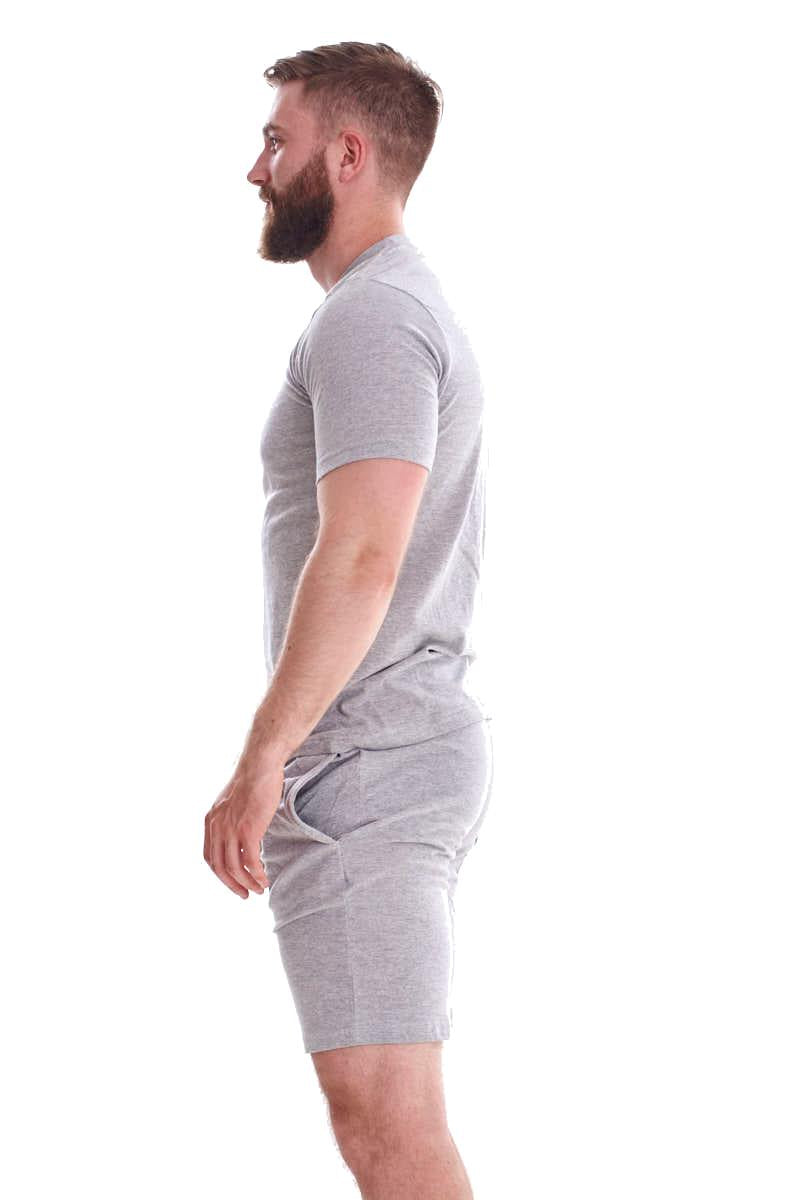 Mens Nightwear Set T Shirt and Shorts Two Piece Pyjamas Summer Sleep Lounge Wear