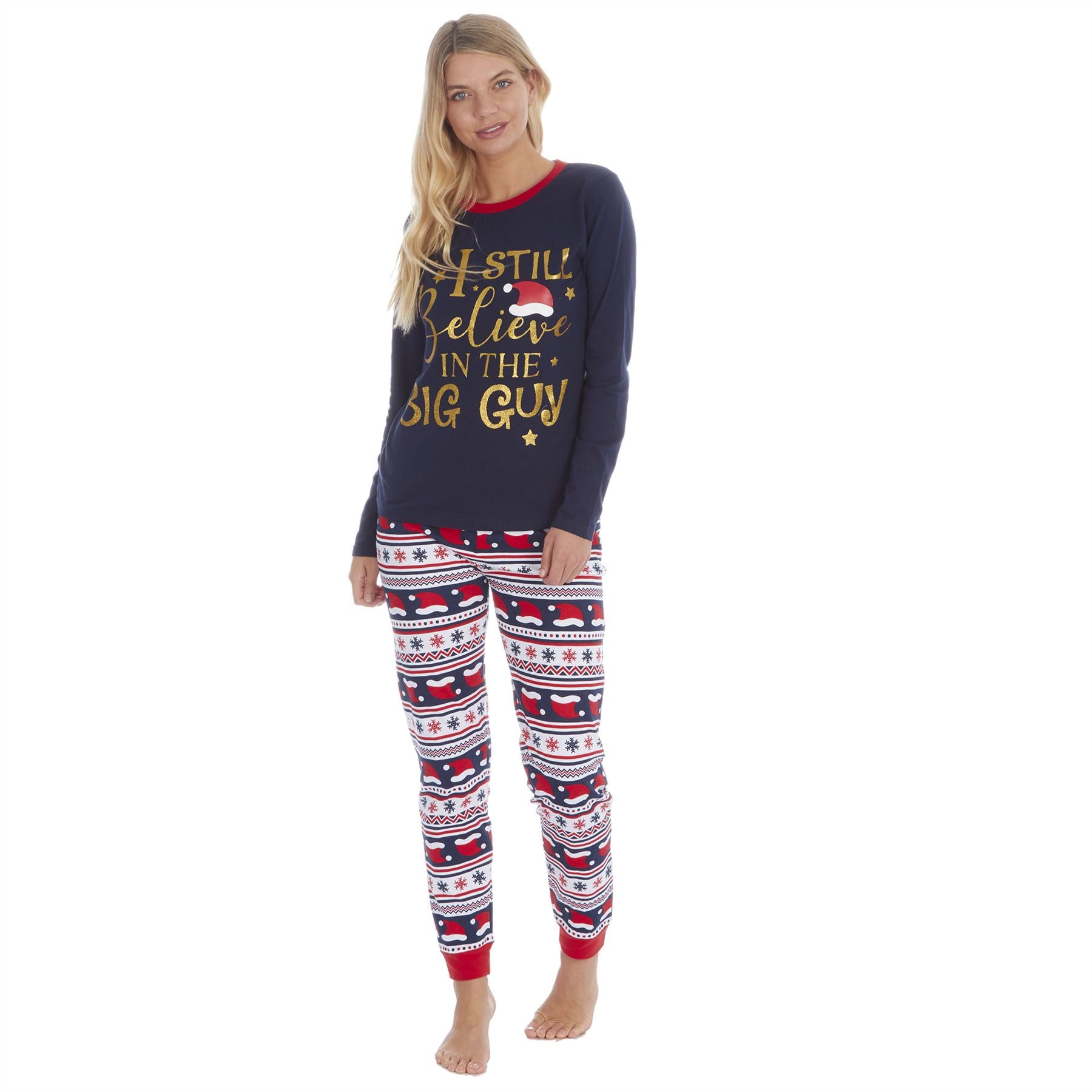 Family Matching Christmas Cotton Long Sleeve Pyjamas PJs His And Hers Pyjama Set