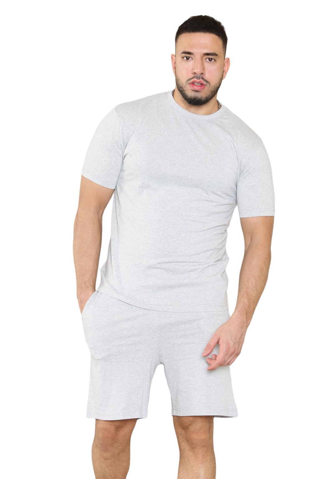 Mens Pyjamas T Shirt Shorts Set Nightwear Loungewear Short Sleeve Pjs Size S-XL