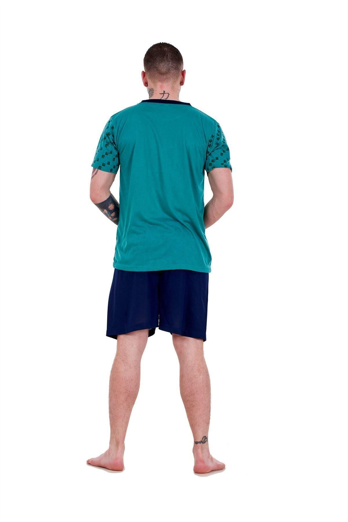 Men's Short Sleeve T-Shirt & Shorts Lounge Set Nightwear PJs M to XXL
