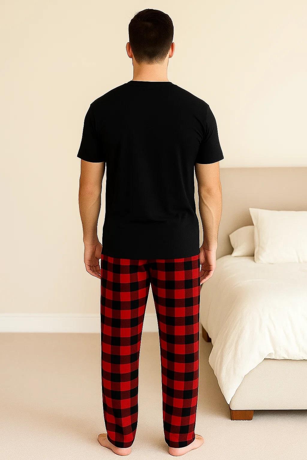Mens Pyjamas Set Short Long Sleeve Two Piece TShirt Lounge Trouser PJ Nightwear