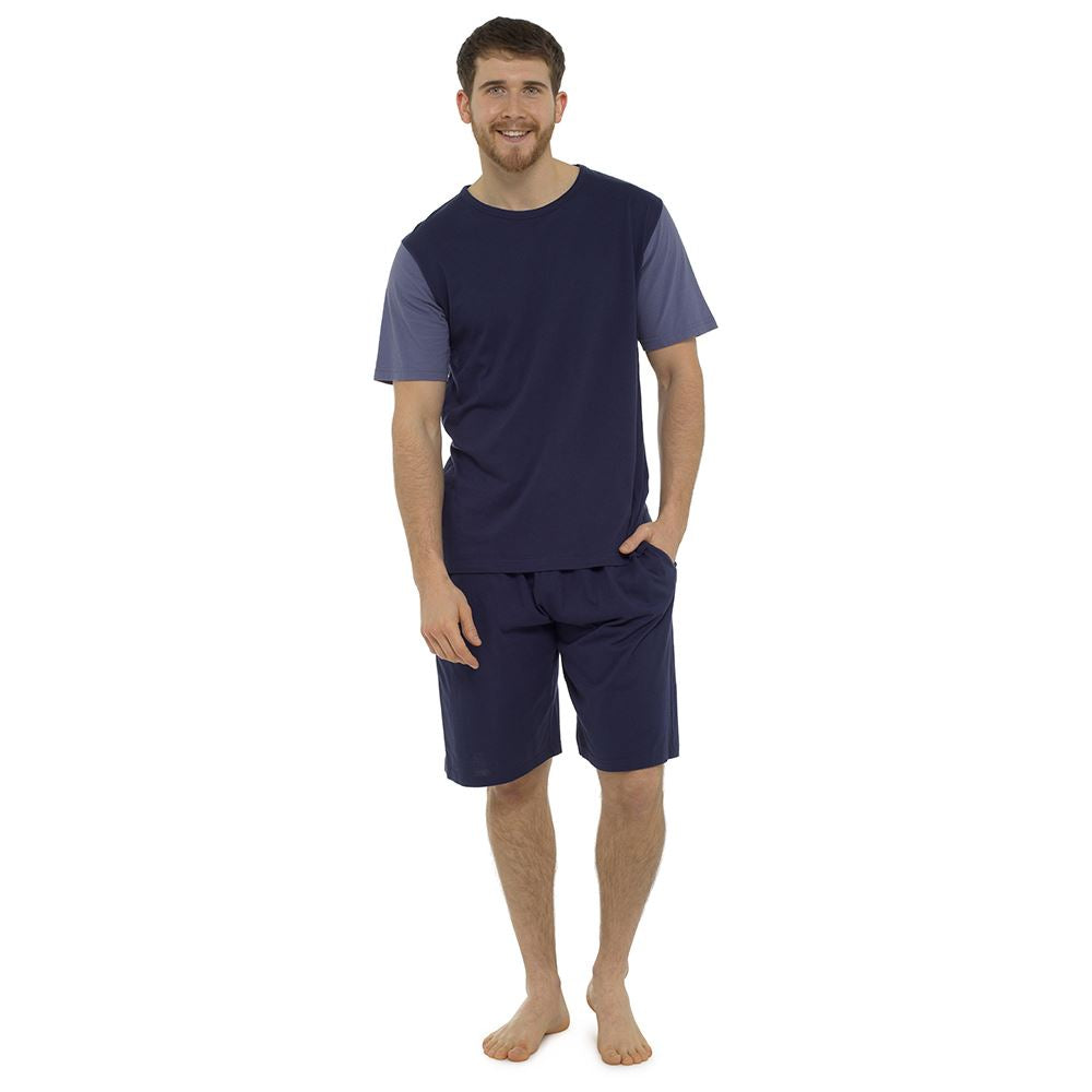 Mens Boys Cotton Pyjamas Short/Long Sleeve Nightwear Pyjama Set PJs Size M-XXL