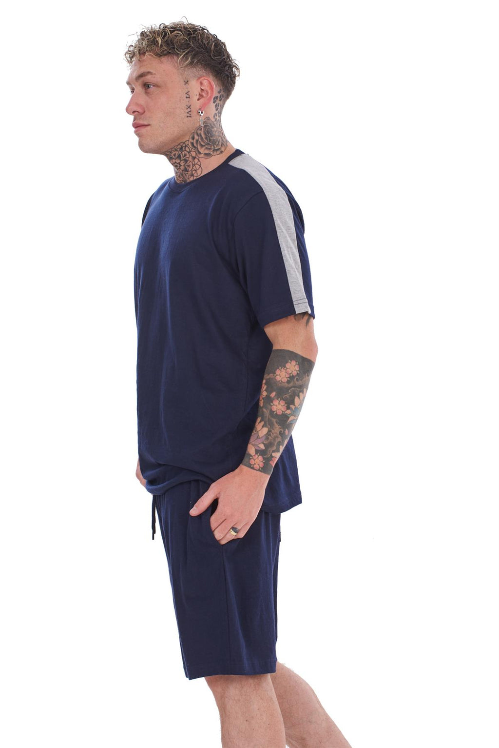Mens Summer Tracksuit Set T-Shirt & Shorts 2 Piece Lounge Gym Outfit S-XXL
