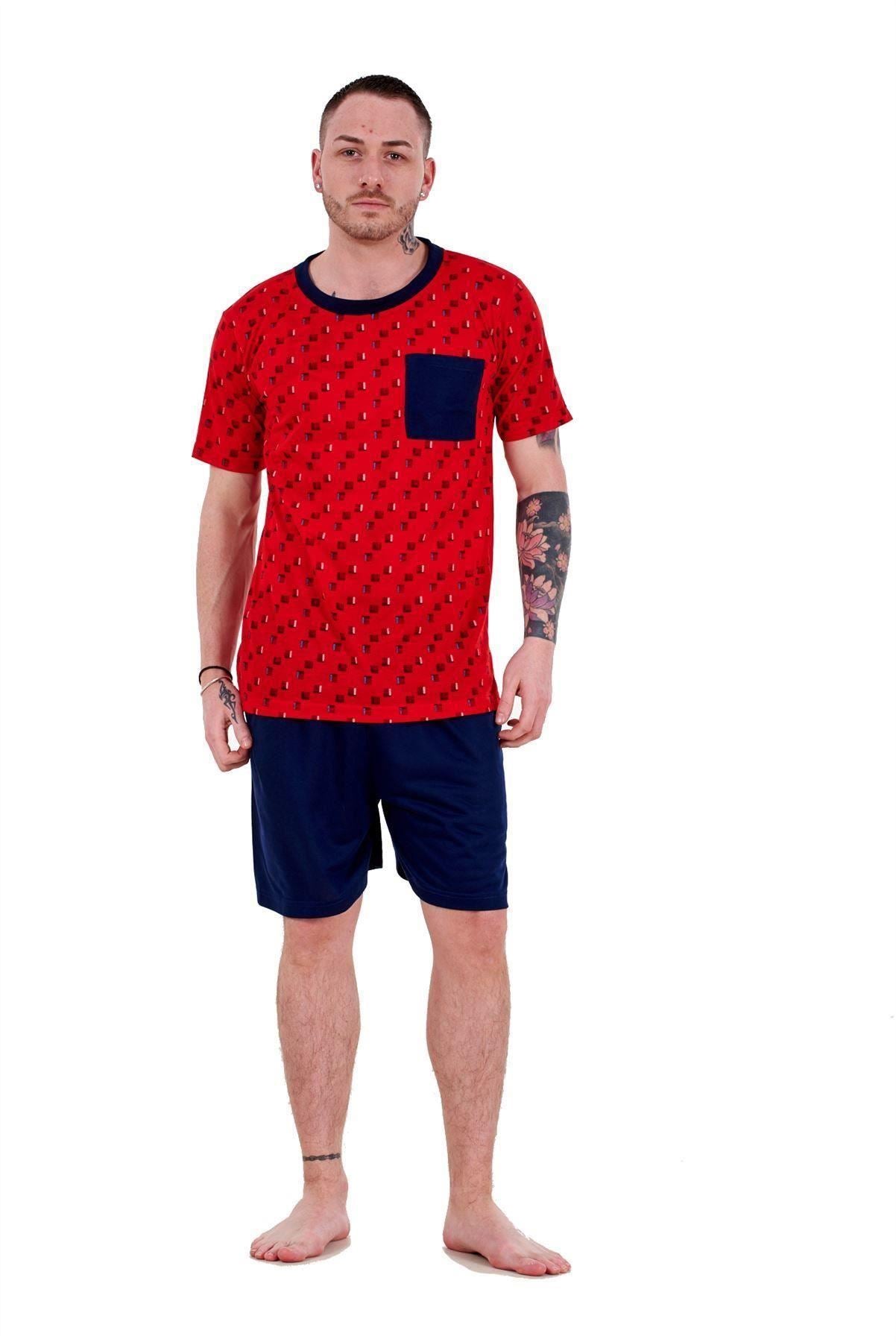Men's Short Sleeve T-Shirt & Shorts Lounge Set Nightwear PJs M to XXL