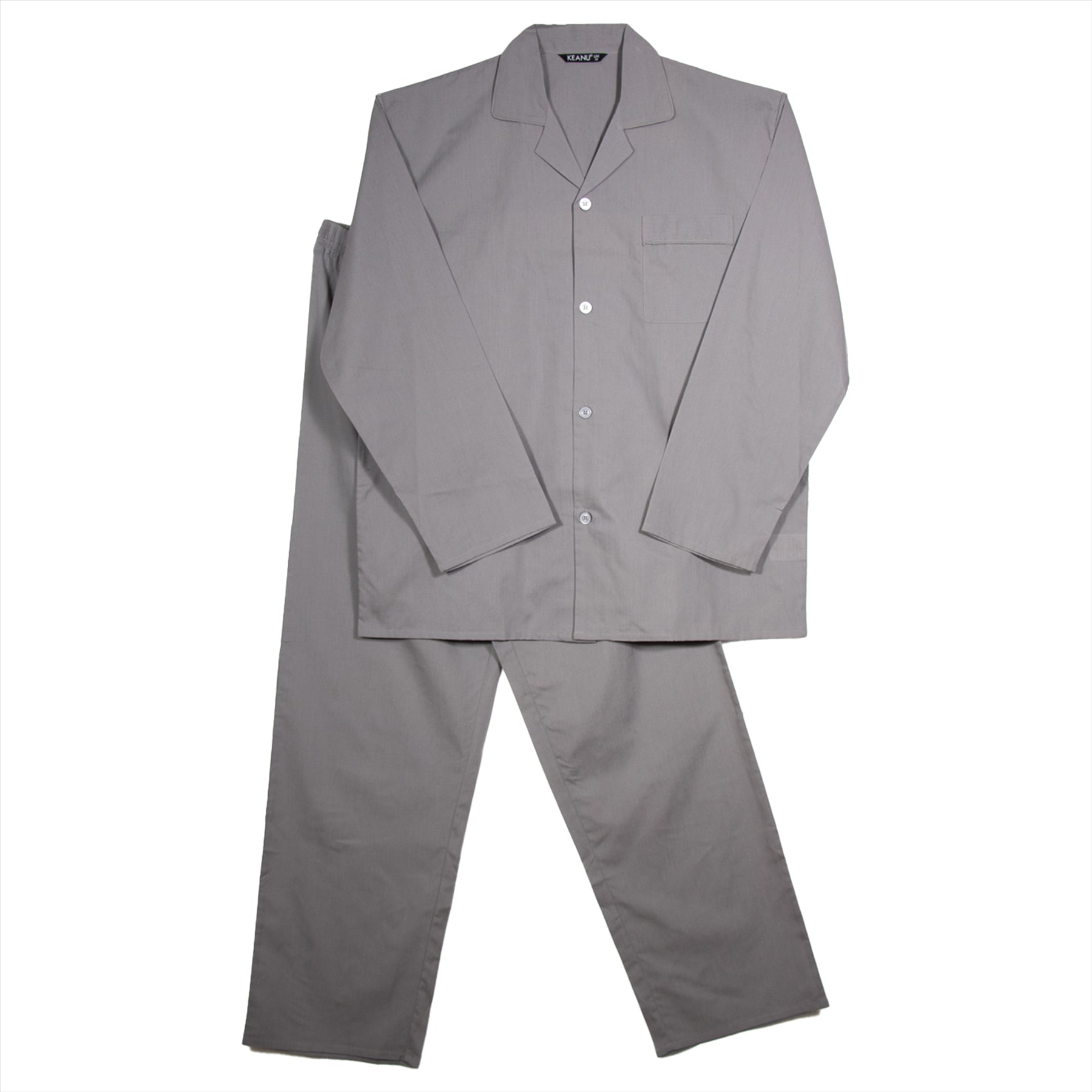 Mens  Oxford Woven Polycotton Plain Pyjama Set Nightwear Sizes S - 2XL