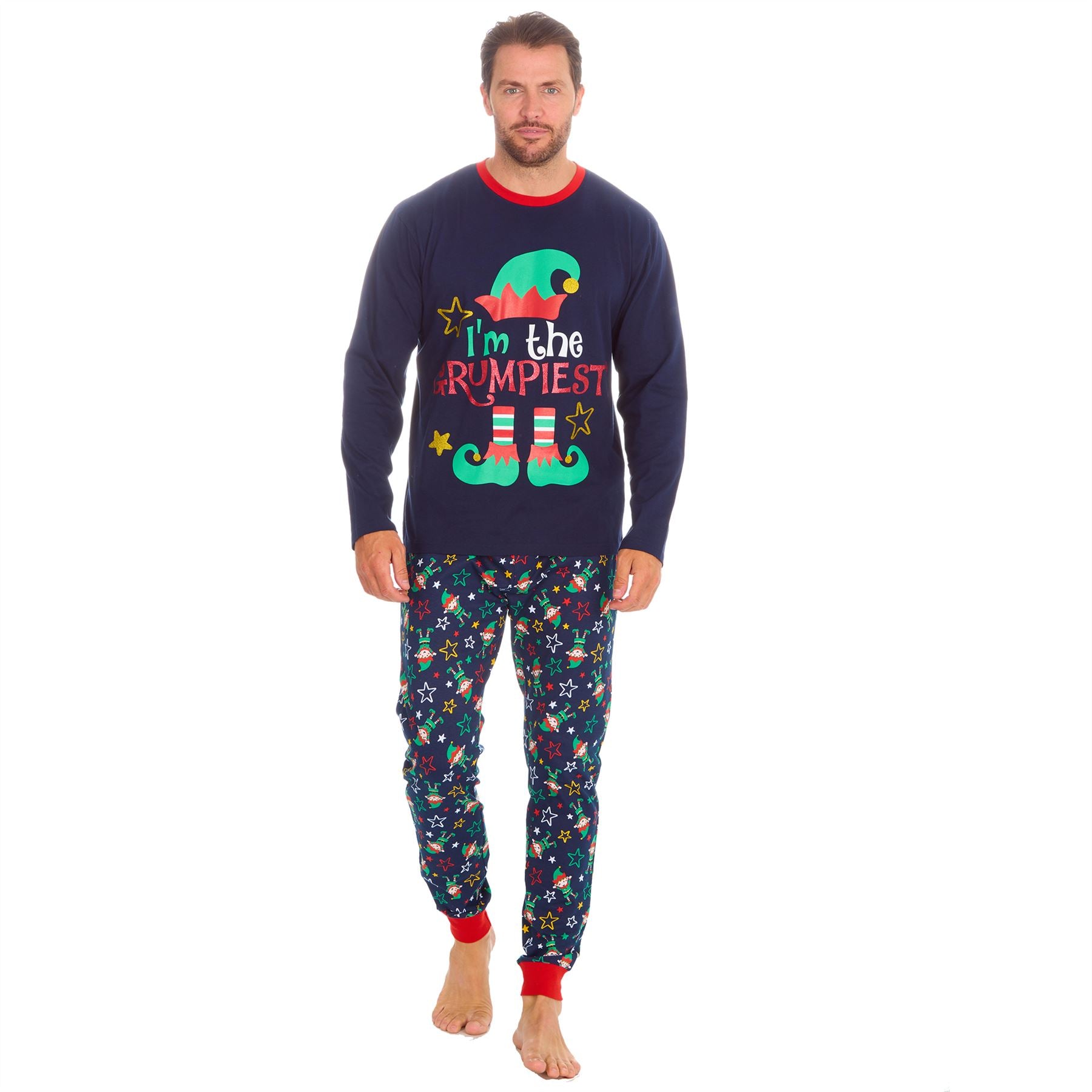 Family Matching Christmas Cotton Long Sleeve Pyjamas PJs His And Hers Pyjama Set