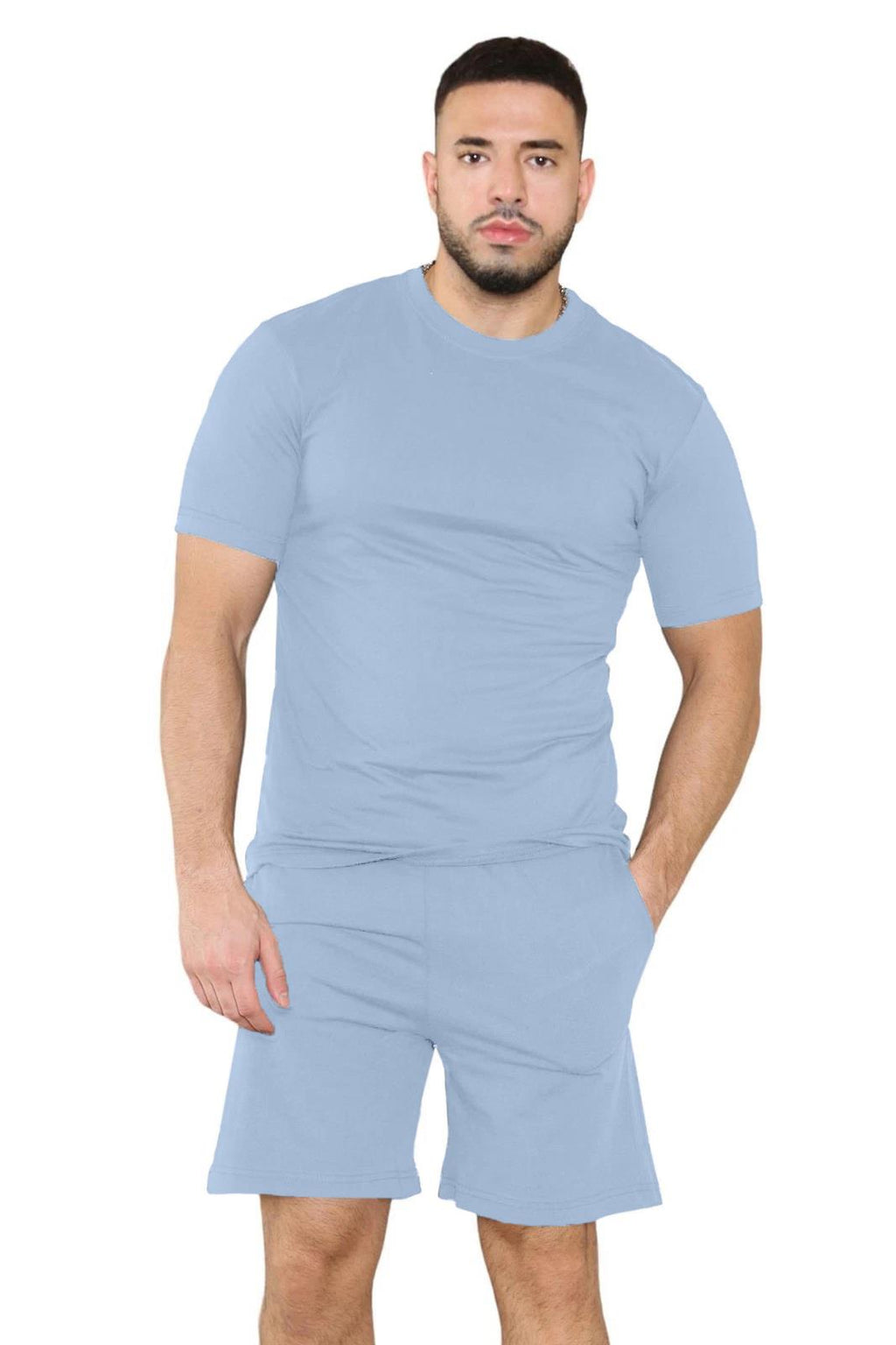 Mens Pyjamas T Shirt Shorts Set Nightwear Loungewear Short Sleeve Pjs Size S-XL