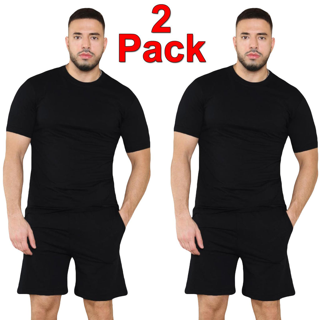 Mens Pyjamas T Shirt Shorts Set Nightwear Loungewear Short Sleeve Pjs Size S-XL