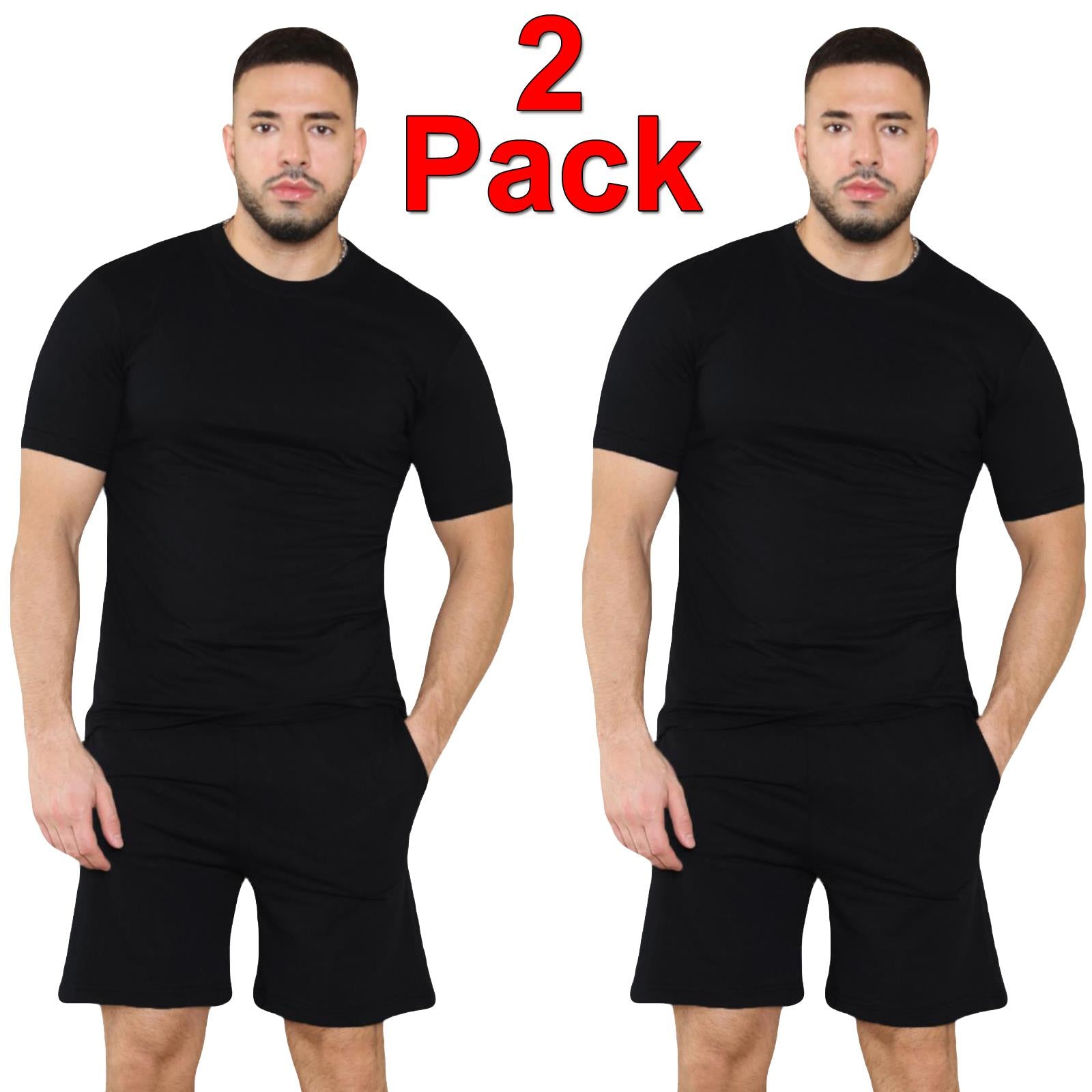 Mens Pyjamas T Shirt Shorts Set Nightwear Loungewear Short Sleeve Pjs Size S-XL