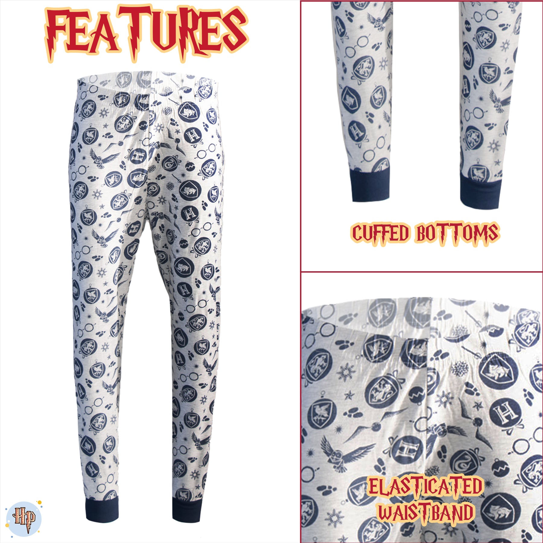 Mens Kids Boys Harry Potter Matching Mini Me Cotton Pyjamas Lounge Set Gift