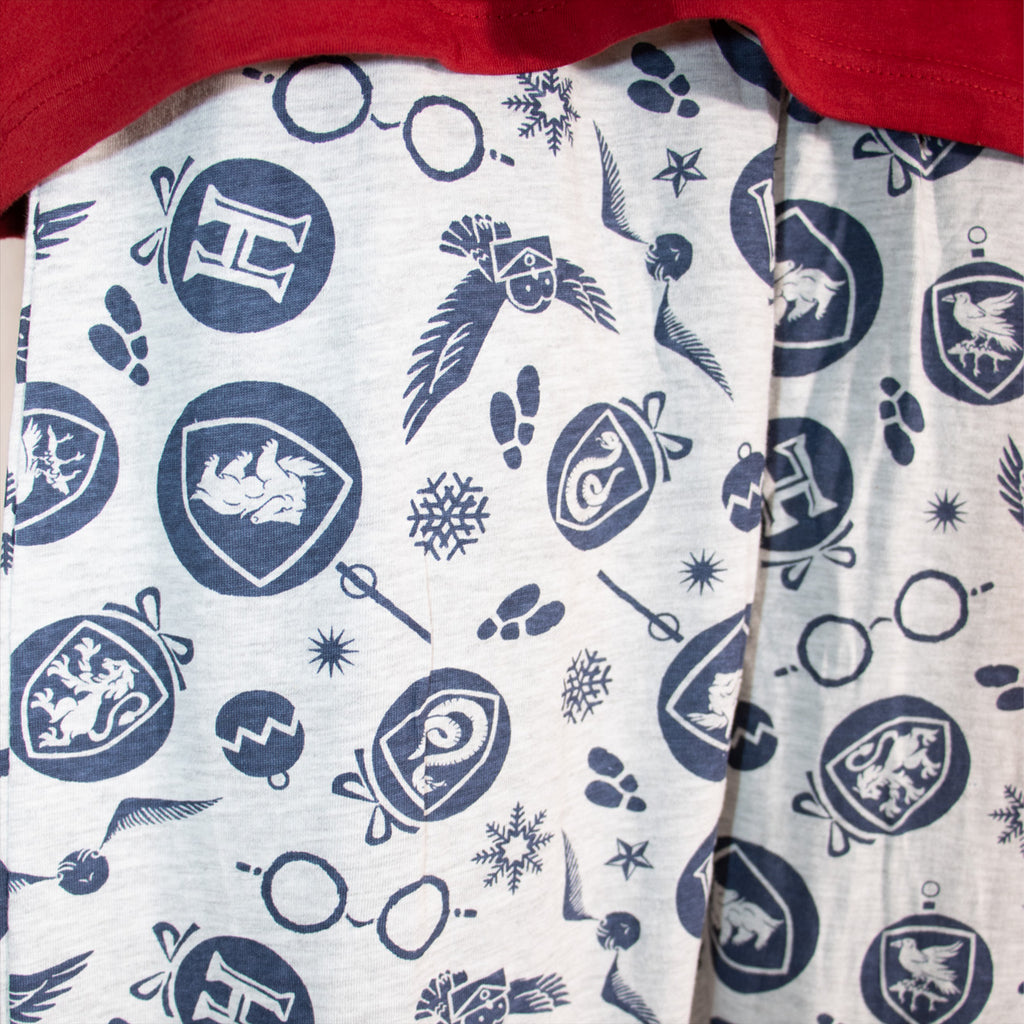 Mens Kids Boys Harry Potter Matching Mini Me Cotton Pyjamas Lounge Set Gift