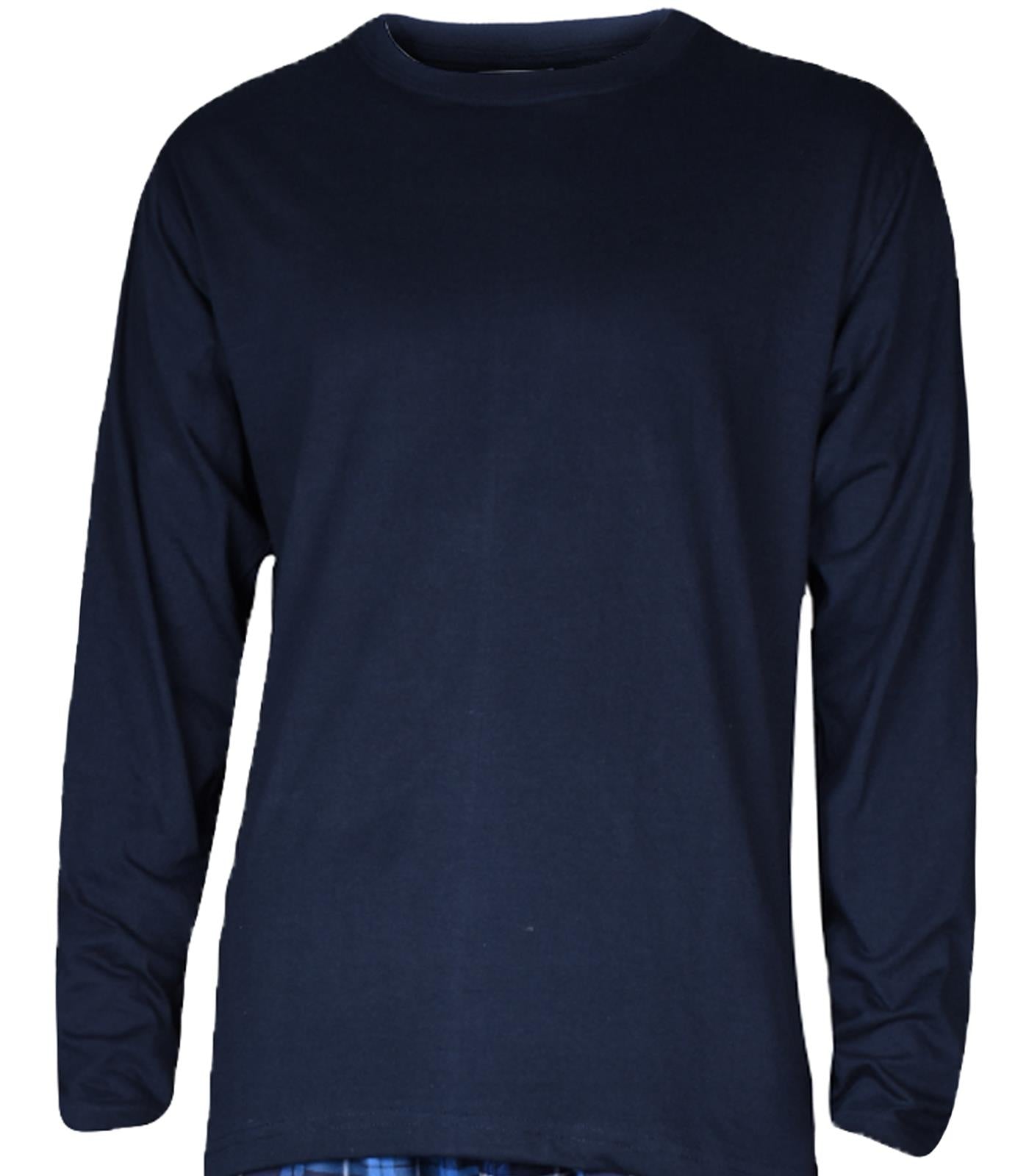 Mens Pyjamas Set Long Sleeve Nightwear Loungewear Pjs Lounge Wear T-shirt Pants