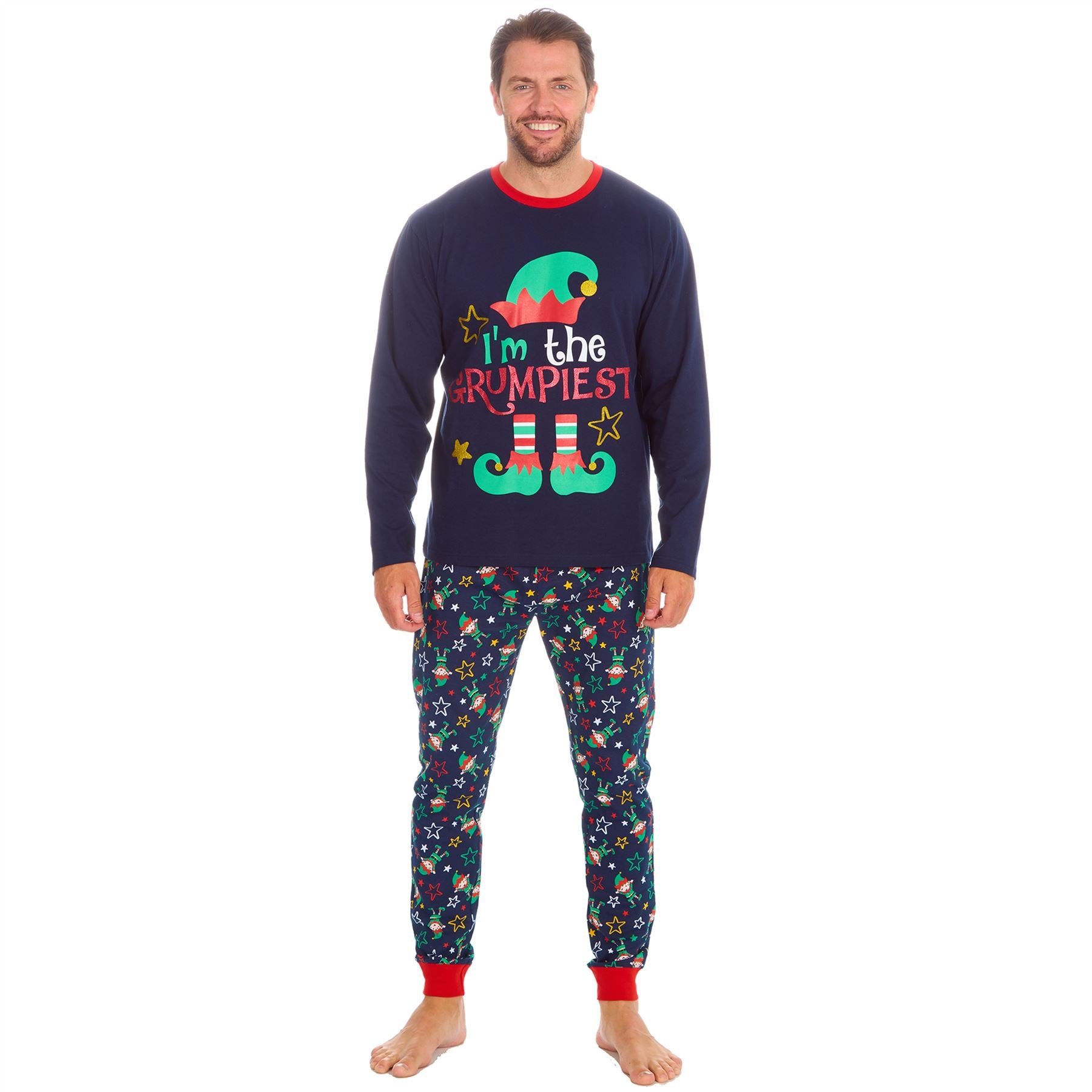 Family Matching Christmas Cotton Long Sleeve Pyjamas PJs His And Hers Pyjama Set
