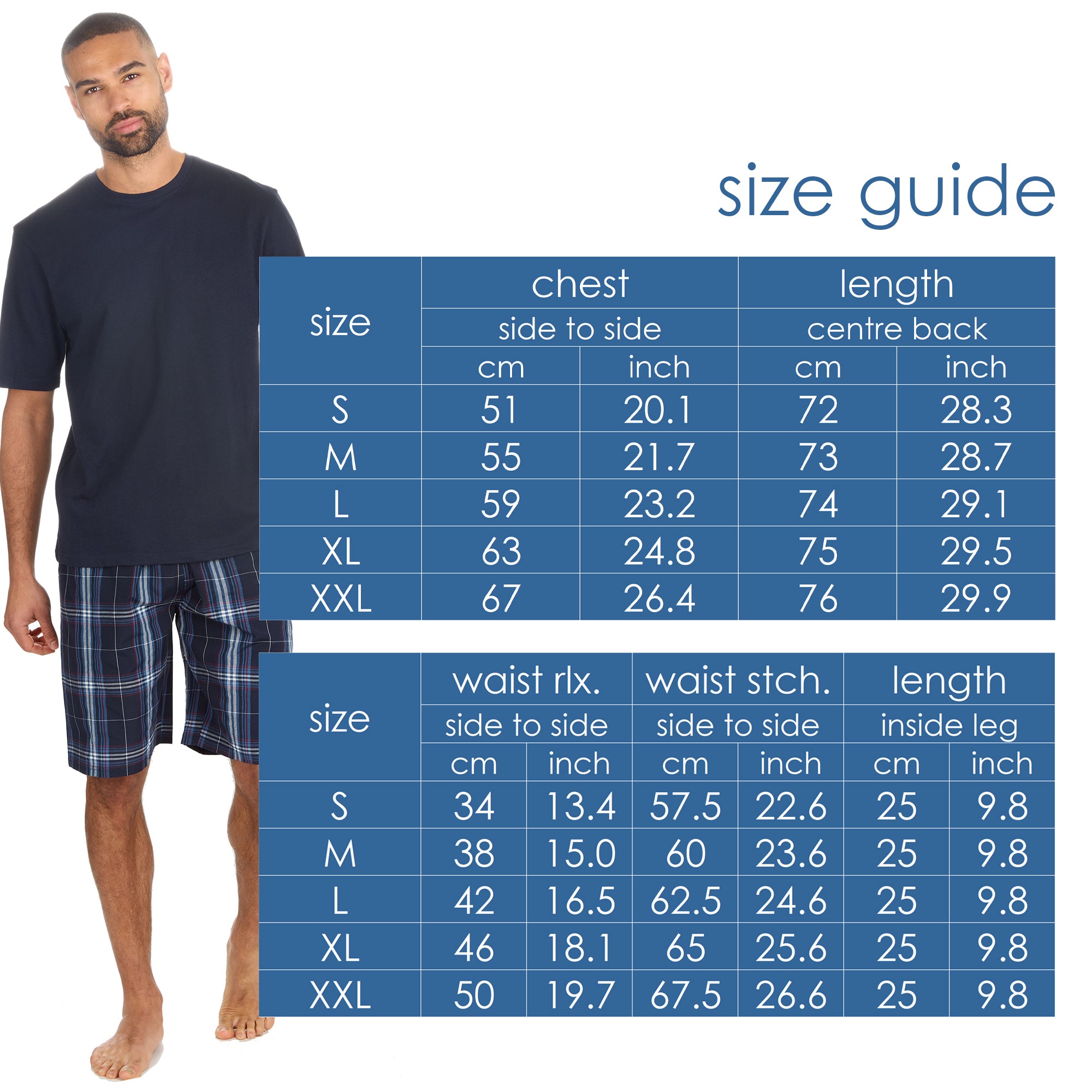 Mens 2-Piece Pyjama Set Short Sleeve T-Shirt Bottoms Loungewear Set S M L XL XXL