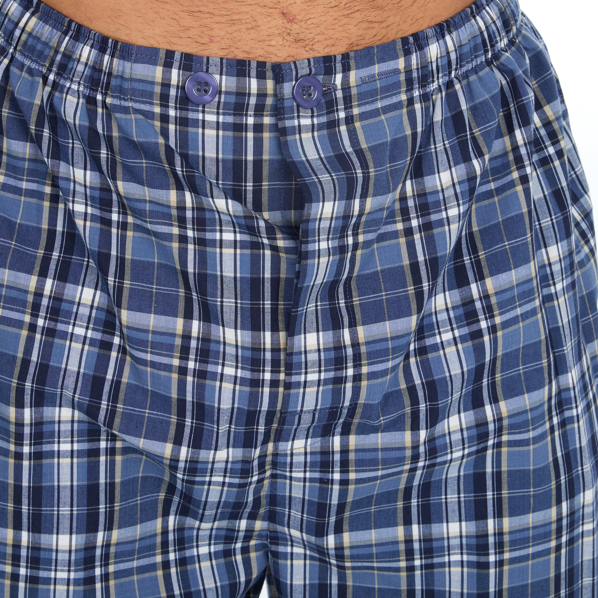 Mens 2-Piece Lounge Set Long Sleeved Shirt Long Pants Set Flannel PJs Loungewear