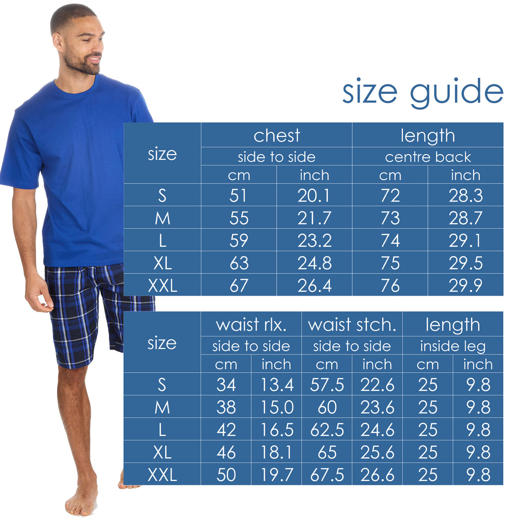 Mens 2-Piece Pyjama Set Short Sleeve T-Shirt Bottoms Loungewear Set S M L XL XXL