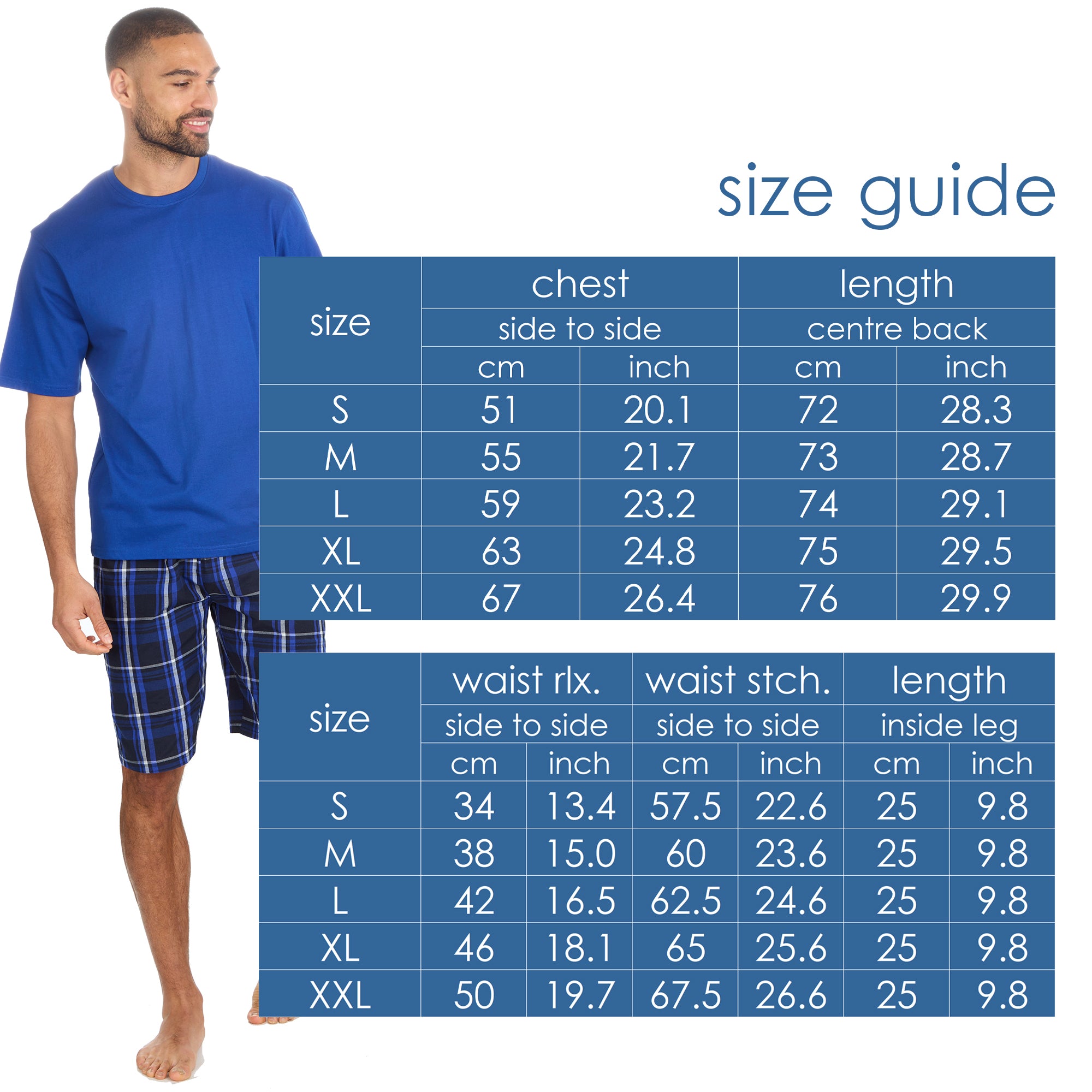 Mens 2-Piece Pyjama Set Short Sleeve T-Shirt Bottoms Loungewear Set S M L XL XXL