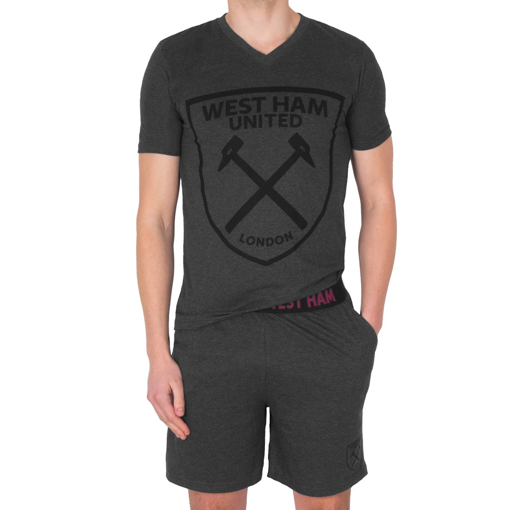 West Ham United FC Mens Pyjamas Short Loungewear OFFICIAL Football Gift