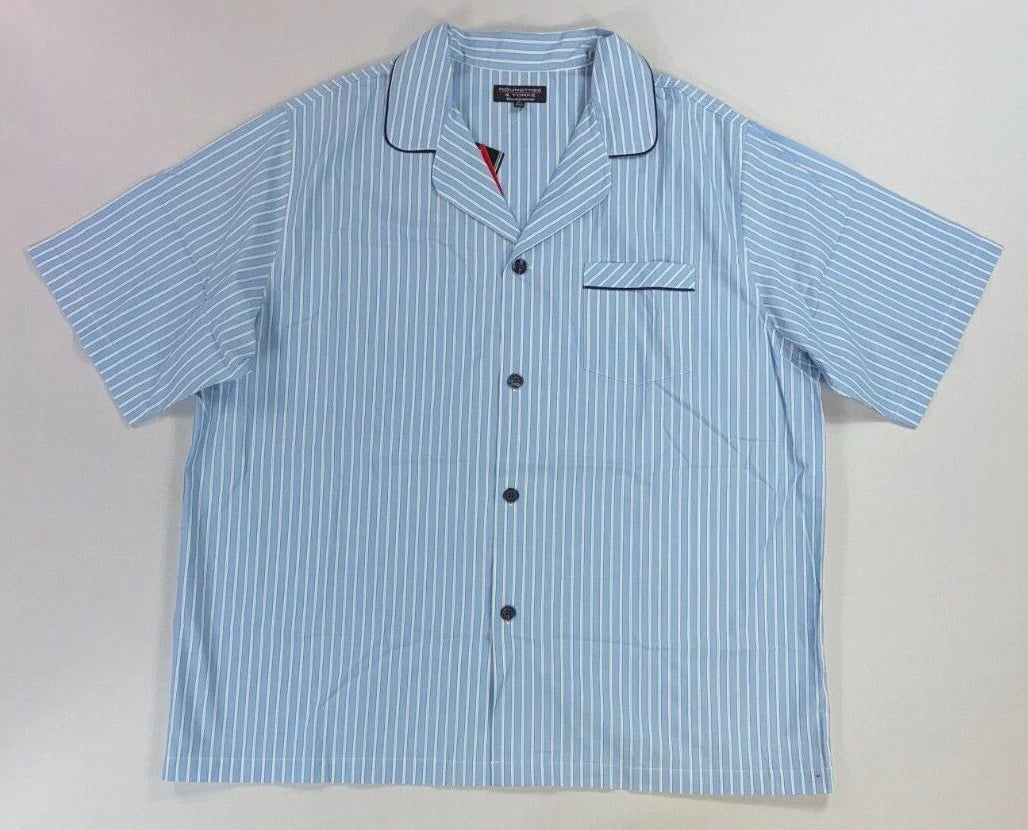 NEW Men's Roundtree & Yorke Big Man Sleepwear Pajama 2-Pc Set Shorts Shirt 2XB