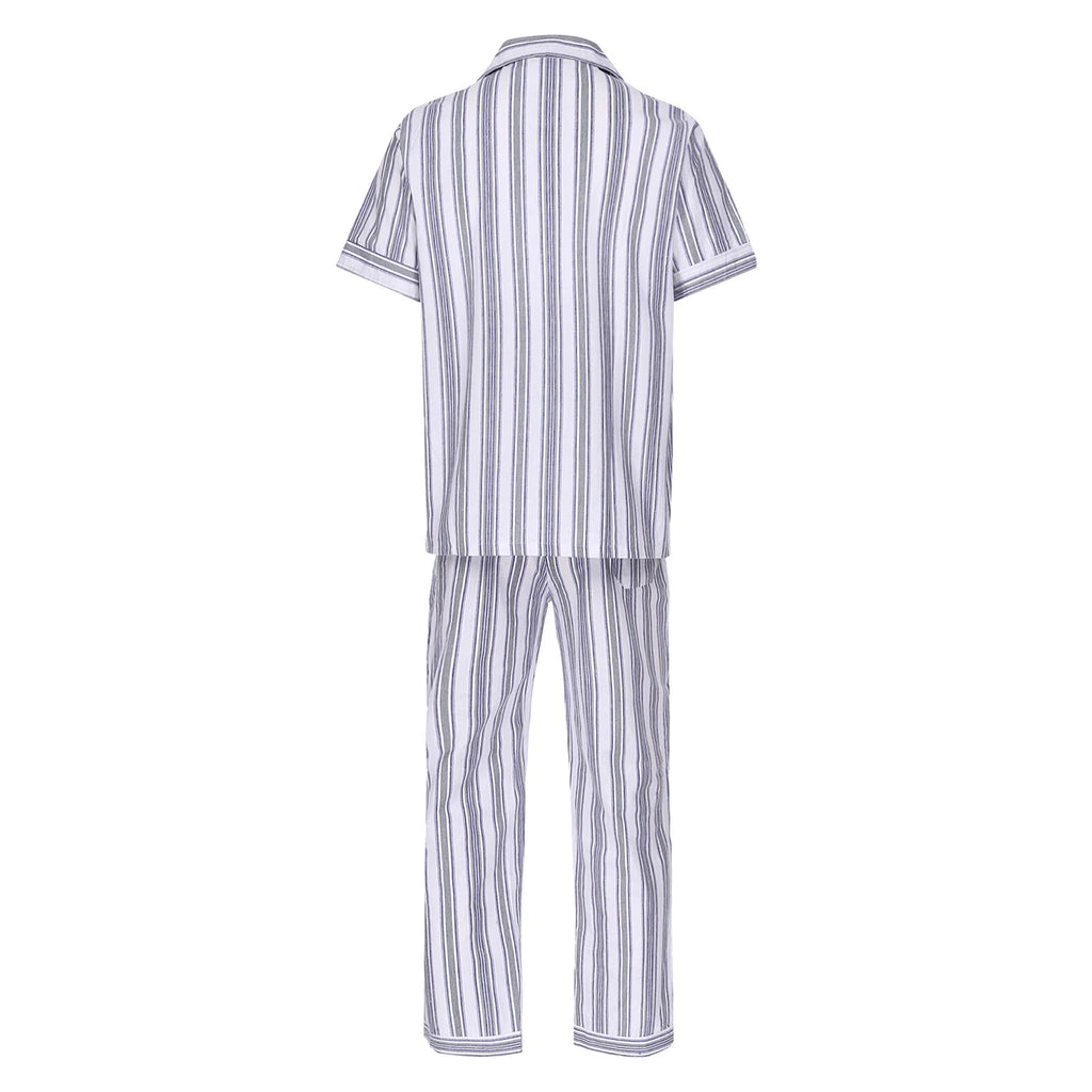 Mens Homewear Button Down Pajama Set Trousers Sleepwear Dailywear Lightweight