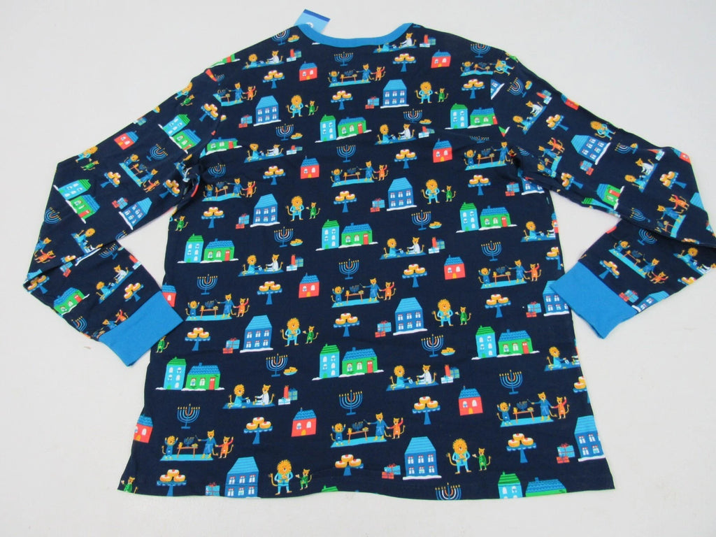 Target Mens Blue 2-Piece Long-Sleeve Lion Pajama Set